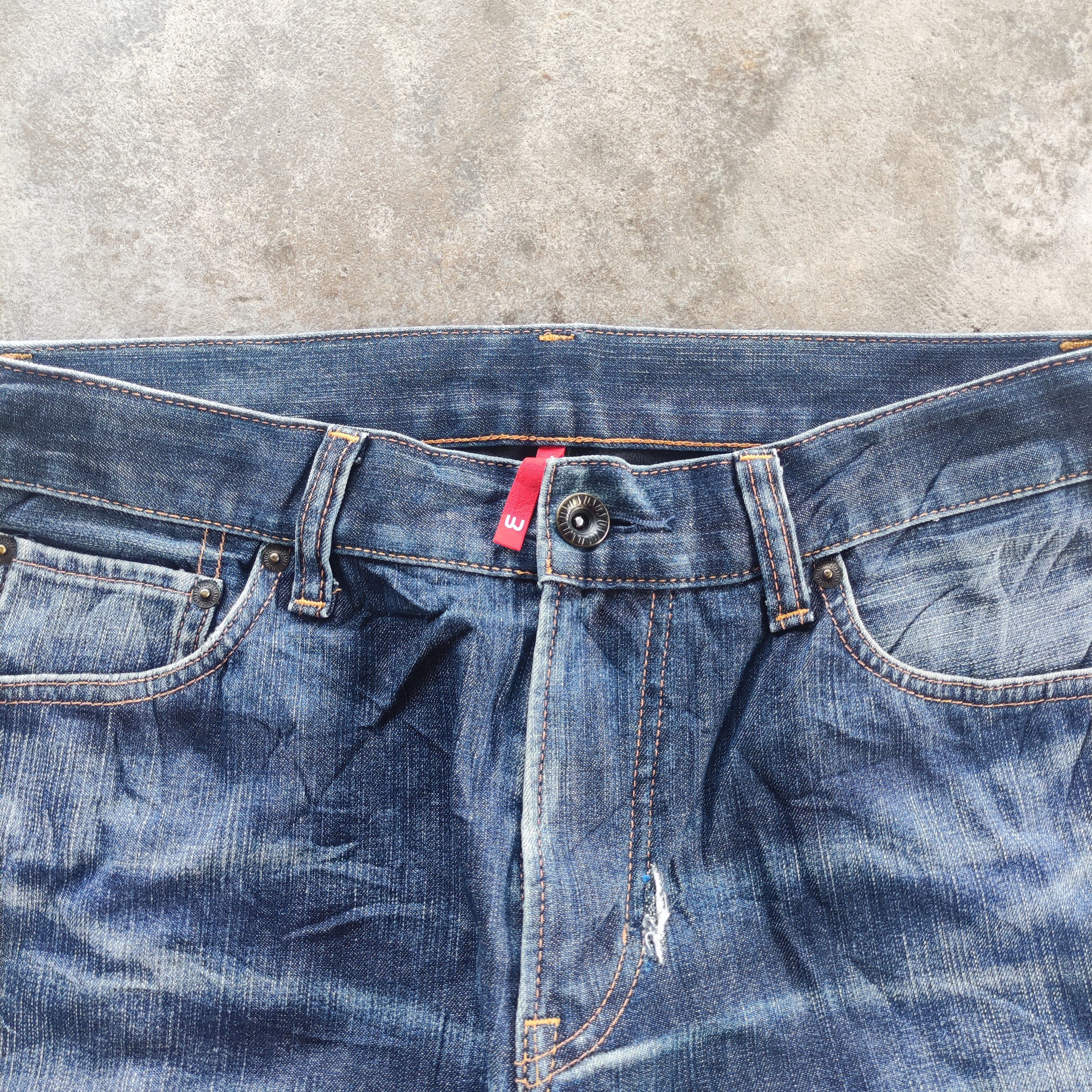 Japanese Brand Vintage Japanese Brand Straight Jeans Ripped Pants Size US 34 / EU 50 - 5 Thumbnail