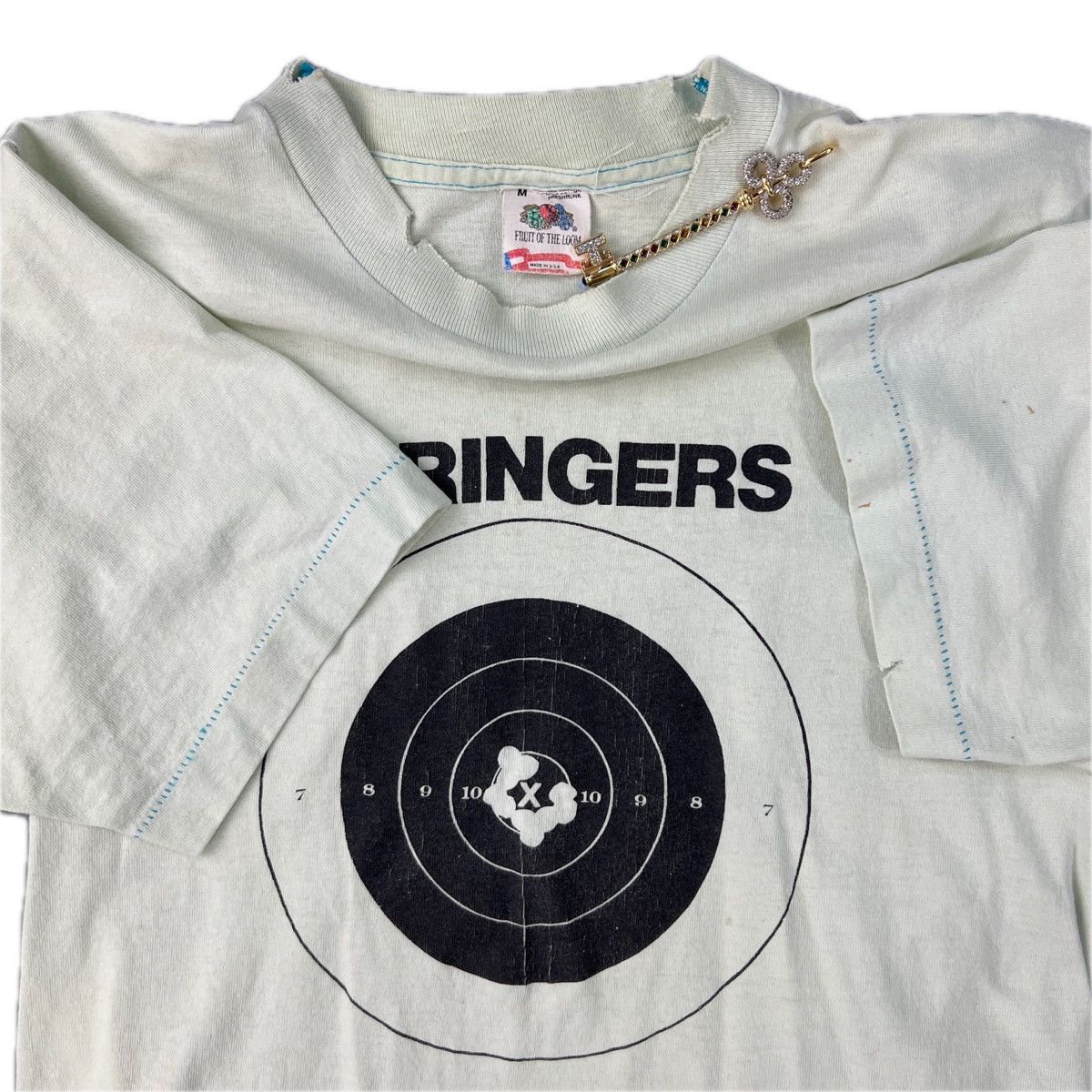 Vintage Rare 1980s FOTL vintage gun X RINGERS Bullseye Graphic Tee 🔫 Size US S / EU 44-46 / 1 - 5 Thumbnail
