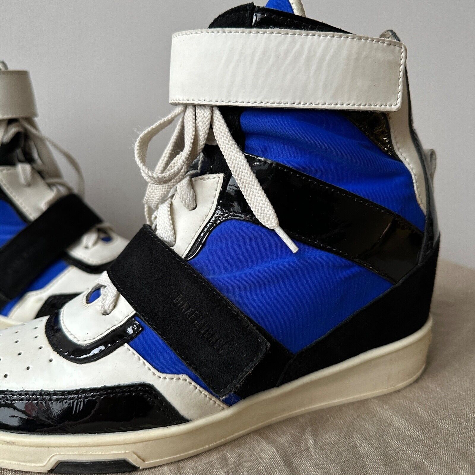 Dirk Bikkembergs Bikkembergs Vintage y2k Wedge White Blue Sneakers 8360AC Size US 6 / IT 36 - 2 Thumbnail