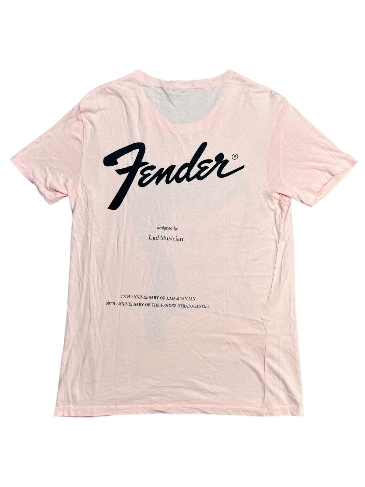 Beauty Beast 2000s Lad Musician x Fender - Guitar Face Pink Tee Size US M / EU 48-50 / 2 - 2 Thumbnail