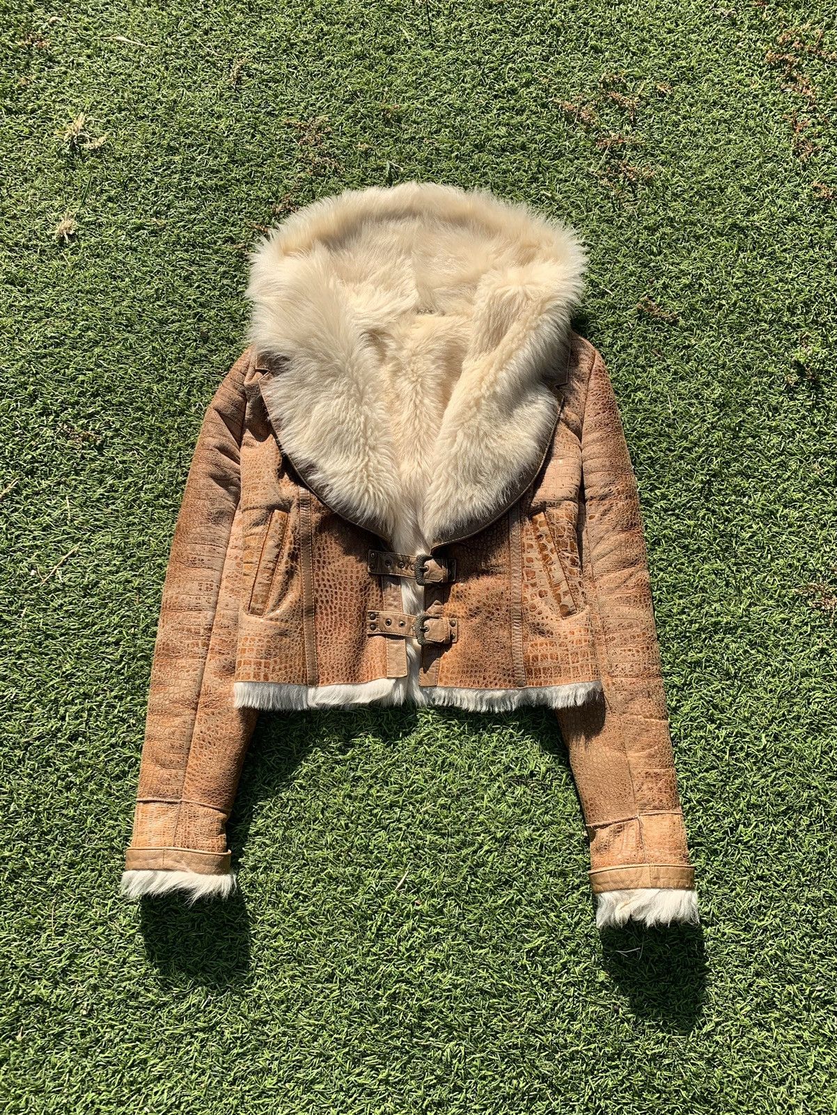 image of Archival Clothing x Le Grande Bleu L G B Archive Lgb Ifsixwasninestyle Real Fur Python Leather Jack
