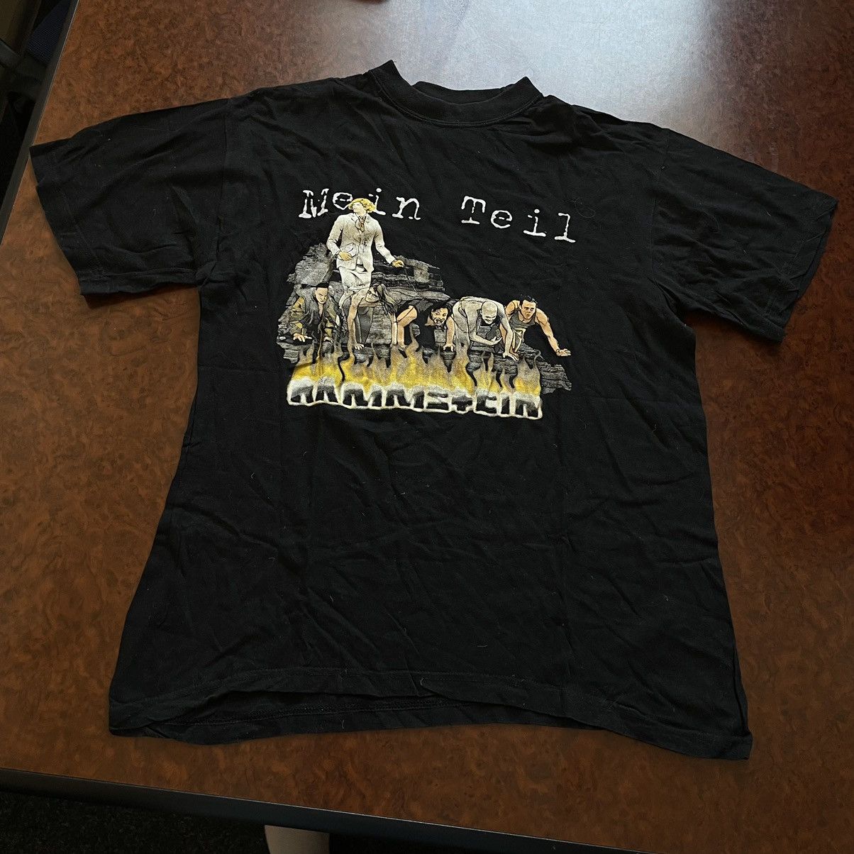 Affliction × Band Tees RAMMSTEIN 90s MAIN TEIL DOG STYLE FIRE TEE SHIRT ROCK CHROME Size US M / EU 48-50 / 2 - 1 Thumbnail