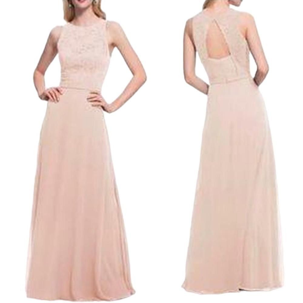 Designer Azazie l Blush Lace Bridesmaid Dress Size 8 Size M / US 6-8 / IT 42-44 - 1 Thumbnail