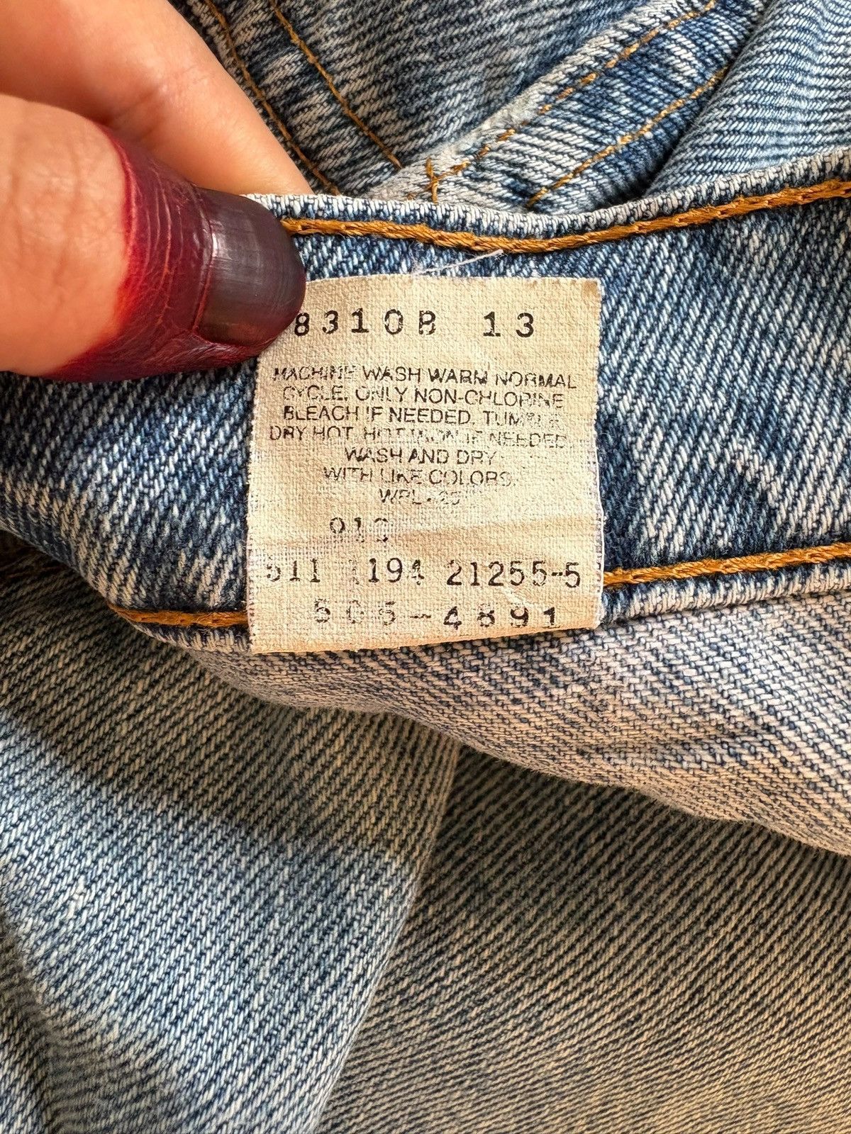 Levi's Vintage 90s Levis 505 Mud Wash Distressed Jeans Size US 33 - 10 Thumbnail