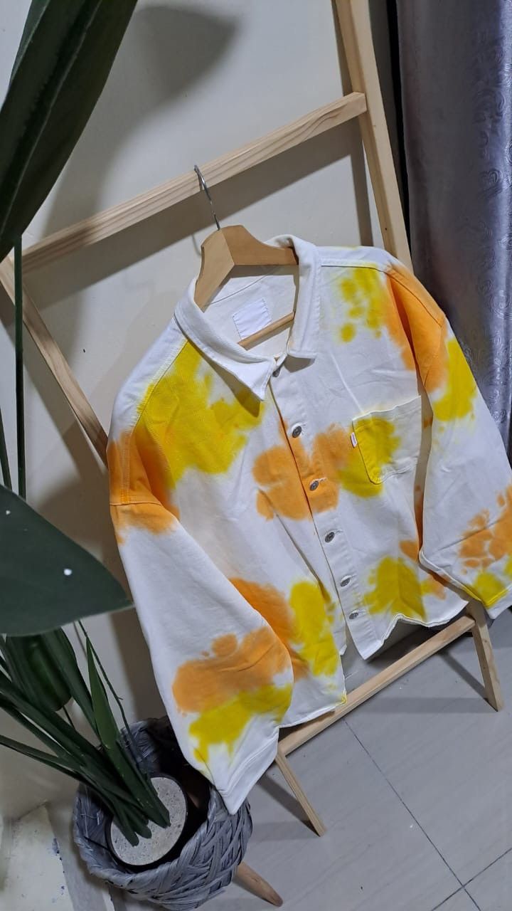 atmos ATMOS Denim Jacket Tye Dye Size US XXL / EU 58 / 5 - 2 Thumbnail