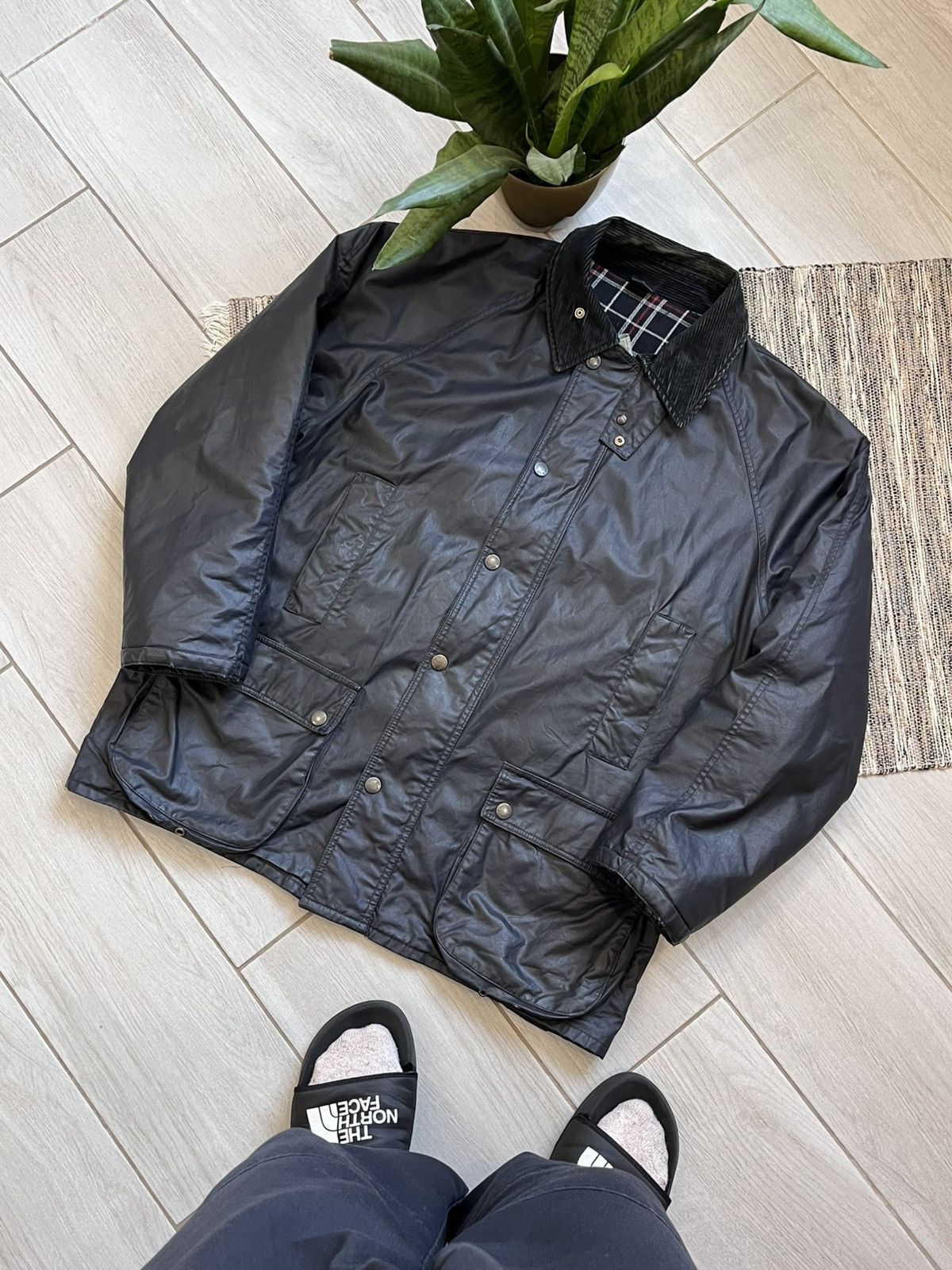 Barbour Vintage Barbour Waxed style Raincoat Jacket casuals luxury Size US XL / EU 56 / 4 - 1 Thumbnail