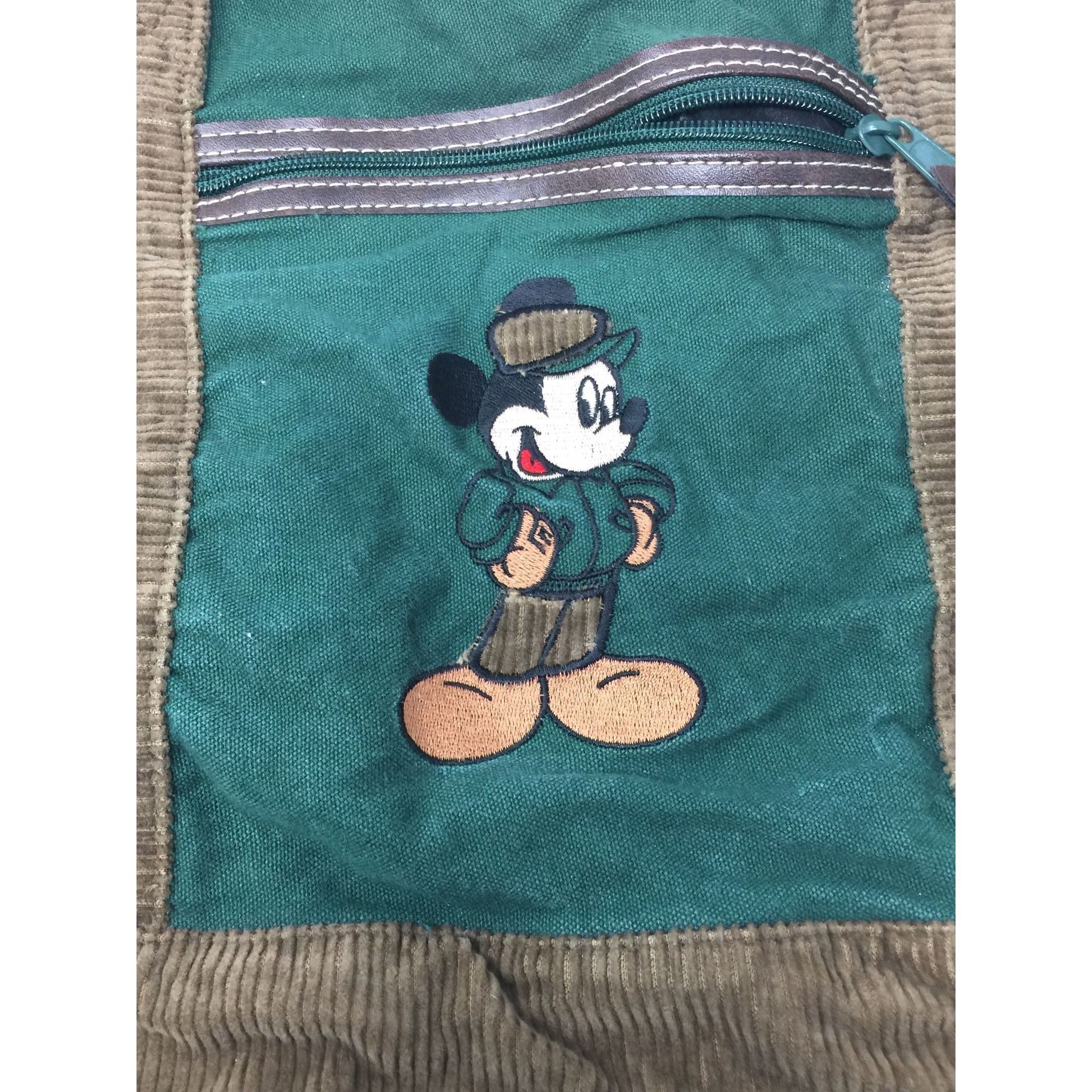 Disney Vintage Disney Mickey Unlimited Green and Brown Duffle Bag- Size ONE SIZE - 2 Thumbnail