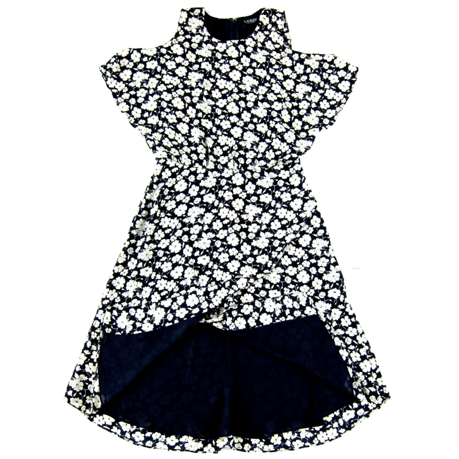 Ralph Lauren VINTAGE Ralph Lauren Green Label Dress Women 2 Floral Wrap Midi Navy Blue Sleeveless 2 Size XS / US 0-2 / IT 36-38 - 6 Thumbnail