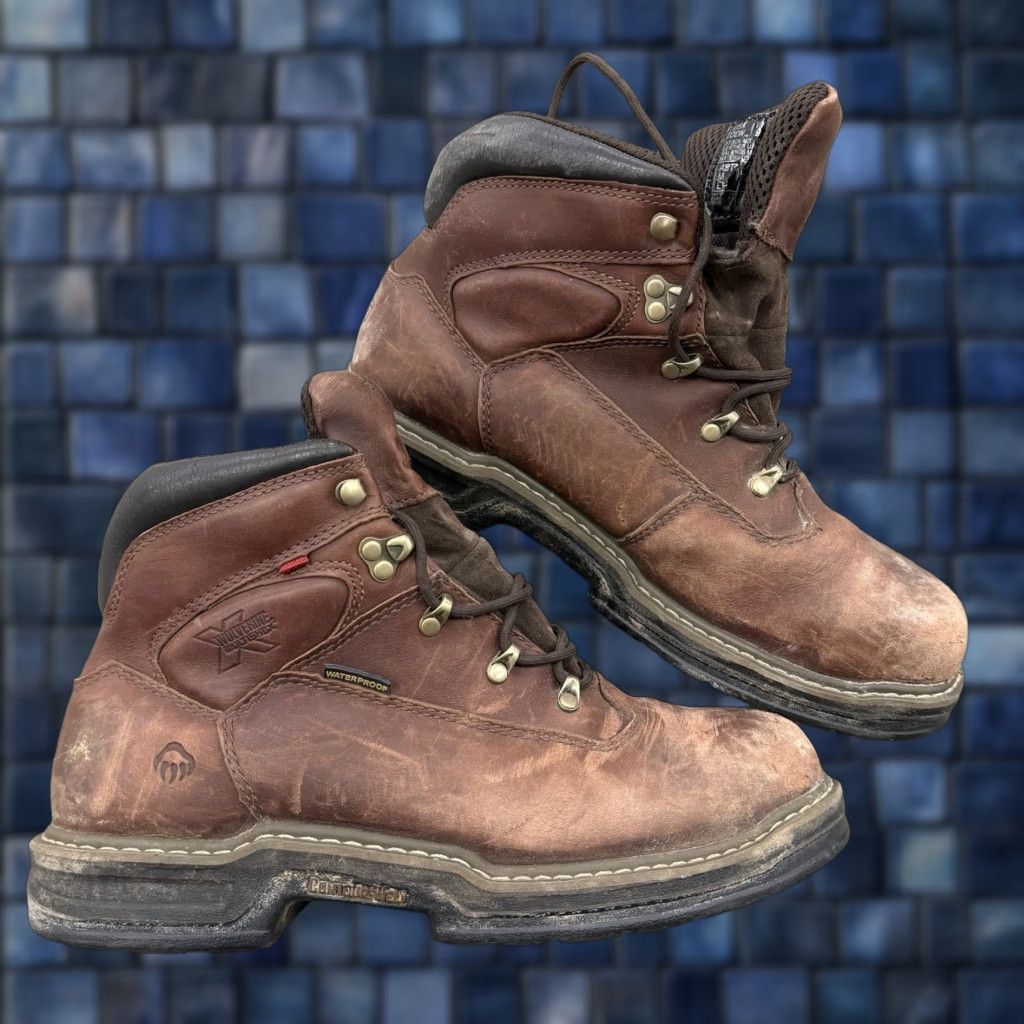 Wolverine Durashock Waterproof Leather Work Boot 10 EW WIDE W04820 Mens Leather Boot Brown Steel Toe Waterproof Durashock M Wide