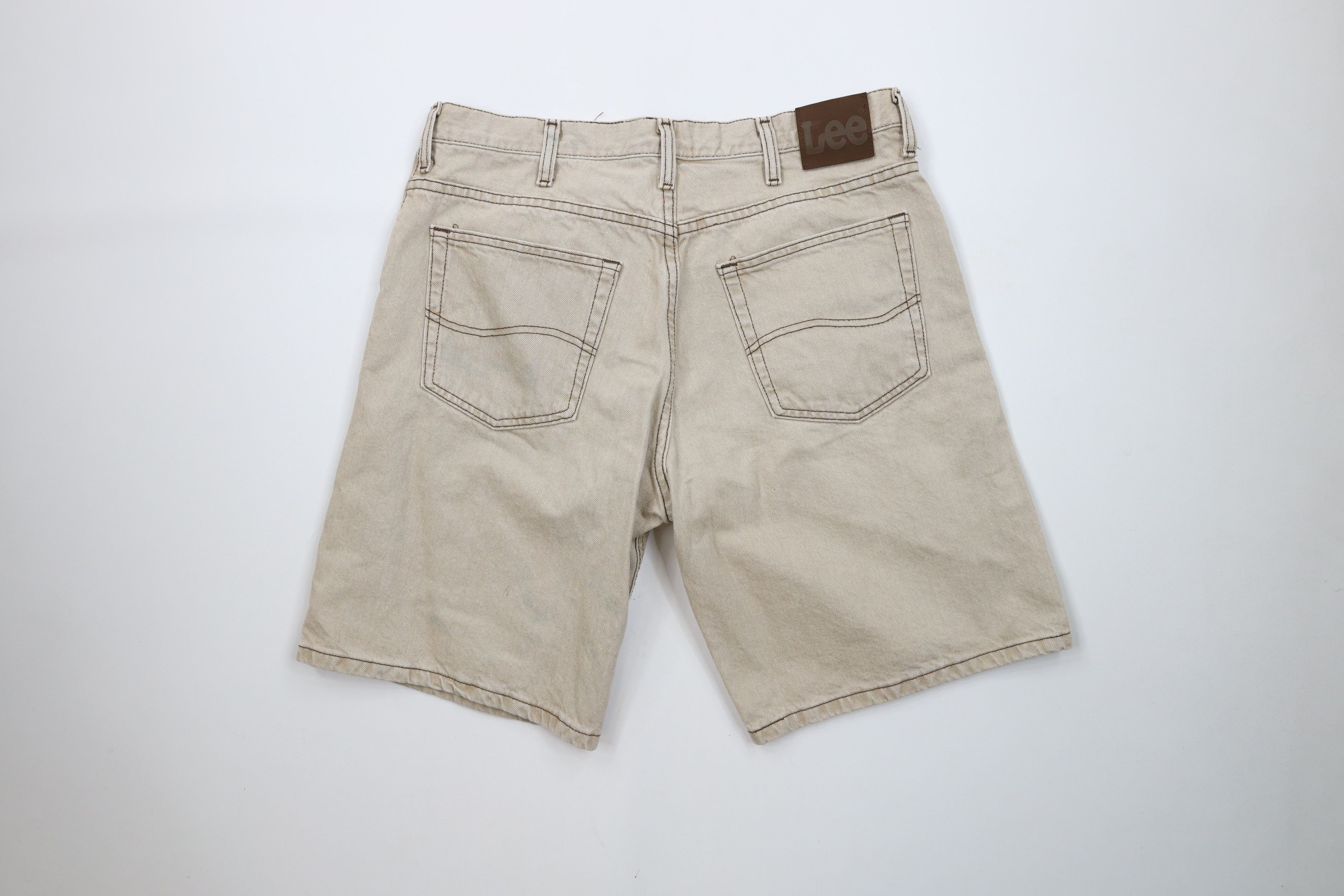 Lee × Vintage Vintage 90s Lee Above Knee Denim Jean Shorts Jorts Cotton Size US 34 / EU 50 - 9 Thumbnail