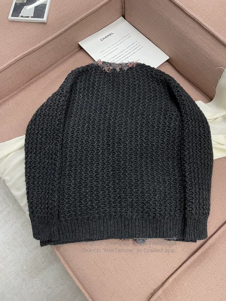 Chanel Chanel 22A high-end handicraft workshop dark gray hollow k Size XXS / US 00 / IT 34 - 3 Thumbnail