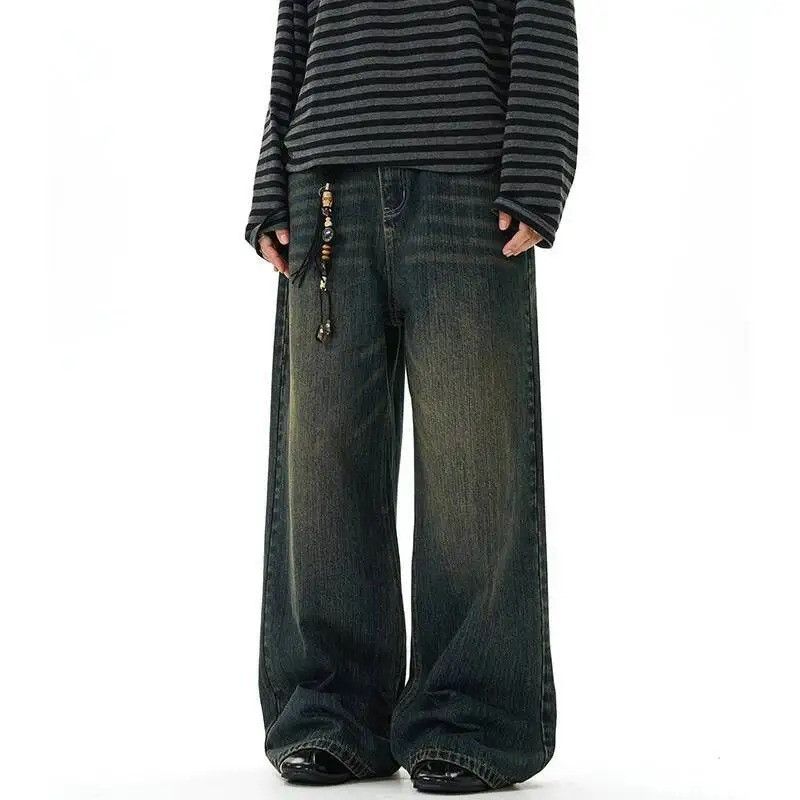 Jean Straight Worn-out Wide Leg Jeans Size US 33 - 1 Thumbnail