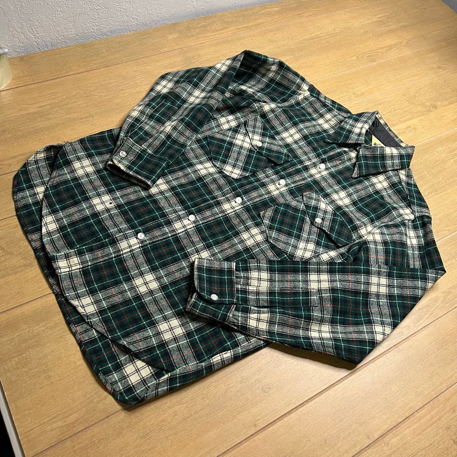 Woolrich Woolen Mills Woolrich Plaid Wool Shirt Flannel Mens Medium Green Lined Size US M / EU 48-50 / 2 - 11 Thumbnail