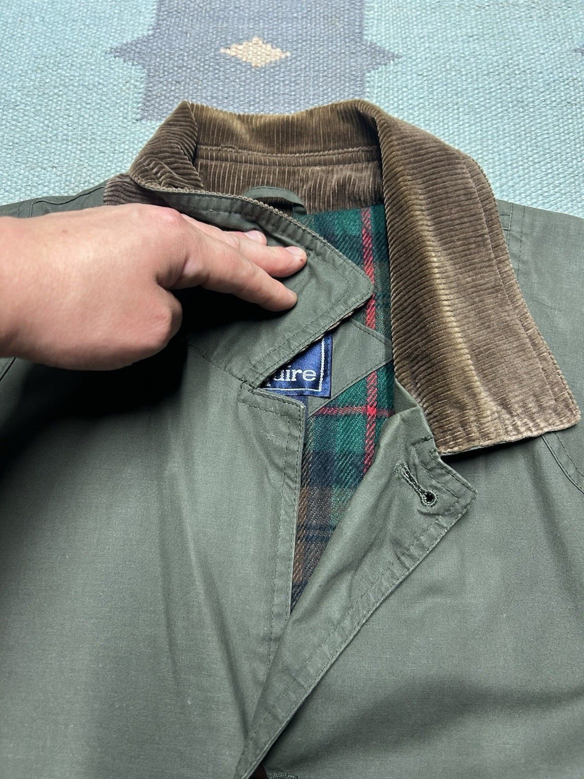 Vintage Vtg English Squire barn coat chore jacket lined cotton XL Size US XL / EU 56 / 4 - 3 Thumbnail
