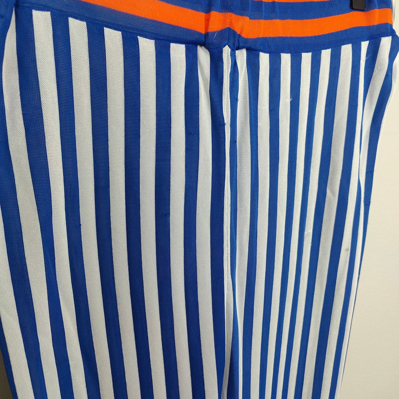 Other Knitss Ivy Striped Pants Womens Small Blue White Tie Belt Size 27" / US 4 / IT 40 - 6 Thumbnail