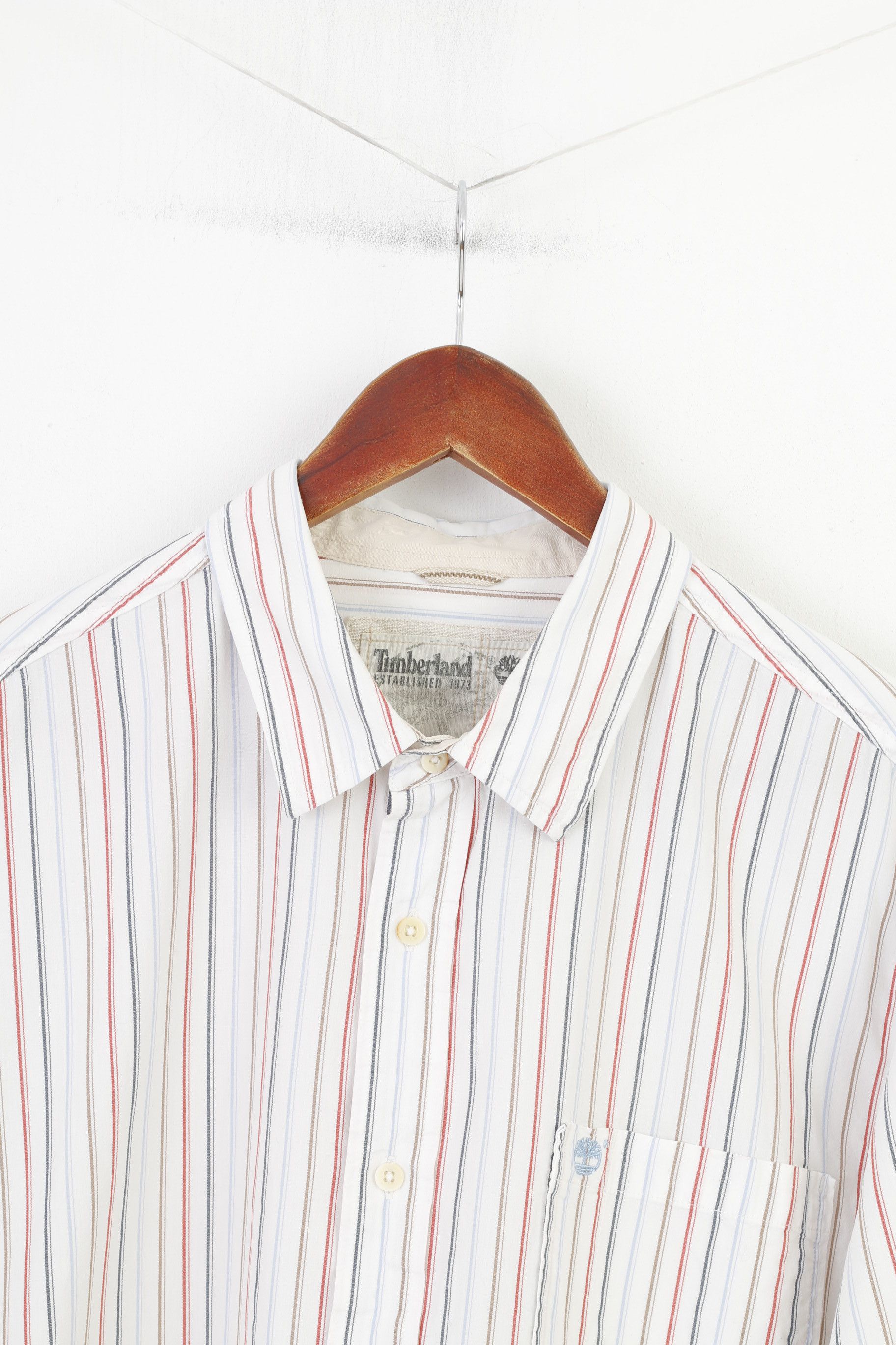 Timberland Timberland Men XL Casual Shirt Striped Long Sleeve 10702 Size US XL / EU 56 / 4 - 3 Thumbnail