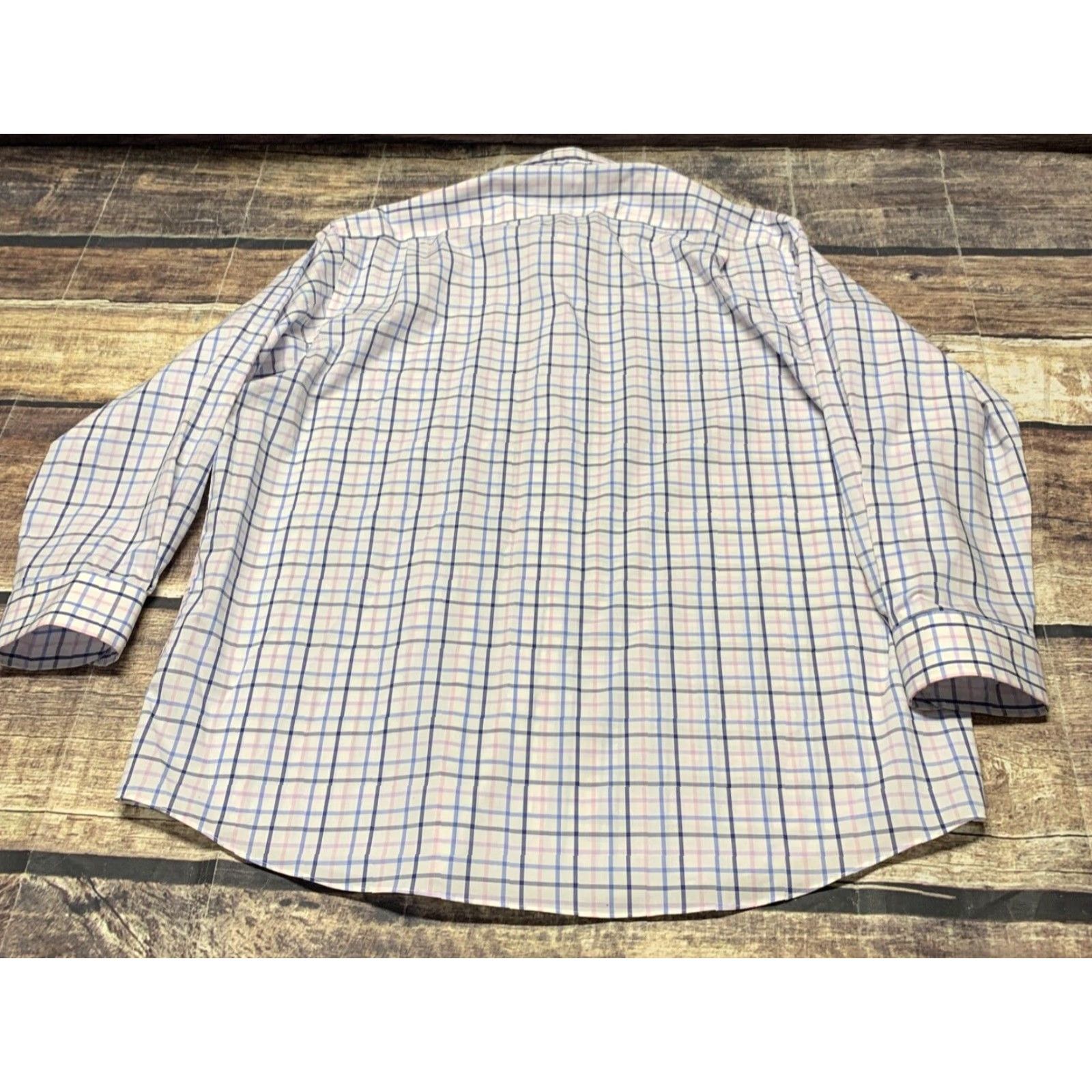 Club Room Club Room Shirt Men XL White Blue Plaid Button-Front Casual Size US XL / EU 56 / 4 - 7 Thumbnail