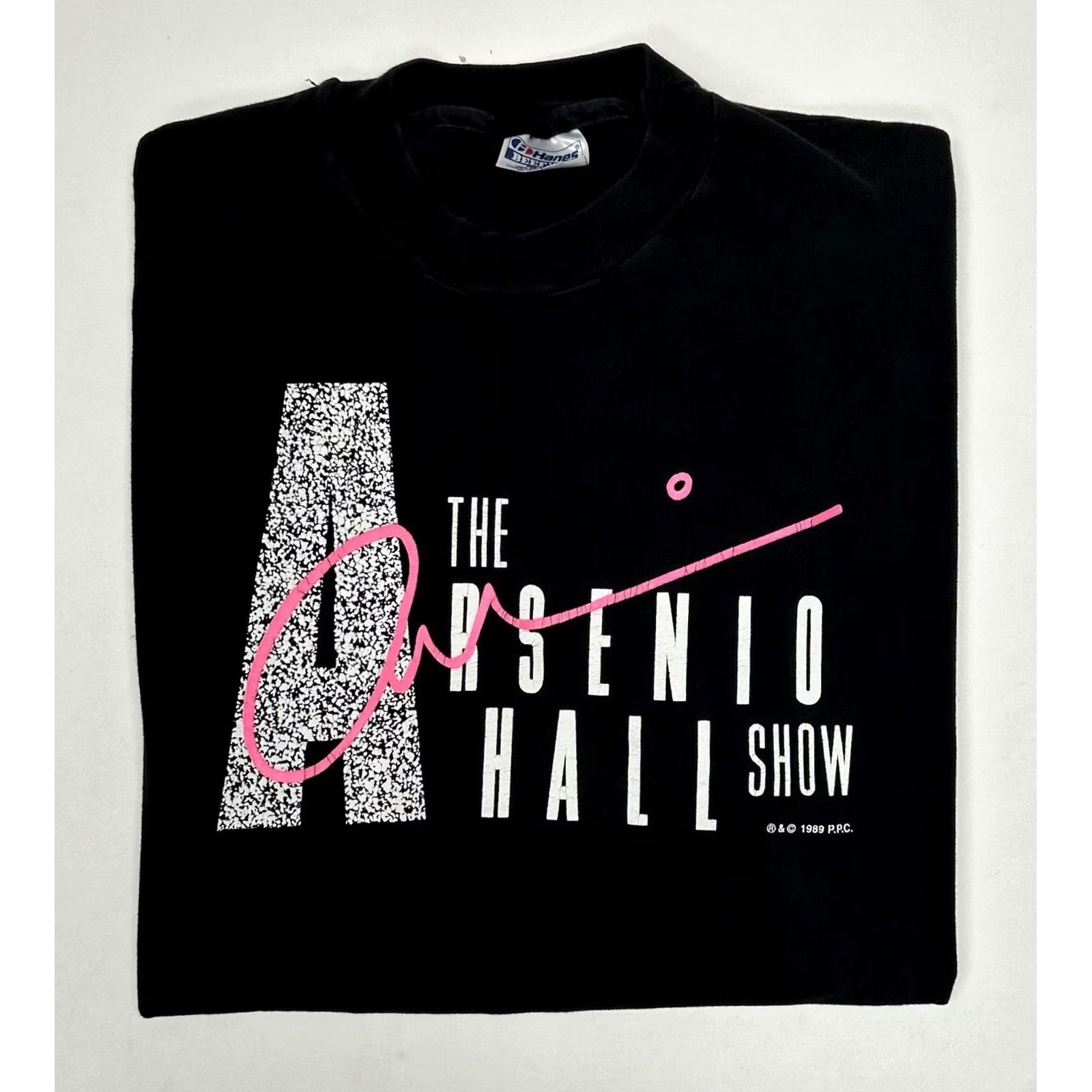 Hanes VINTAGE The Arsenio Hall Show TV Show Promo Tee XL Hanes Black 1989 90s Show Host Talk Show Rare Unisex Adults Size US XL / EU 56 / 4 - 2 Thumbnail
