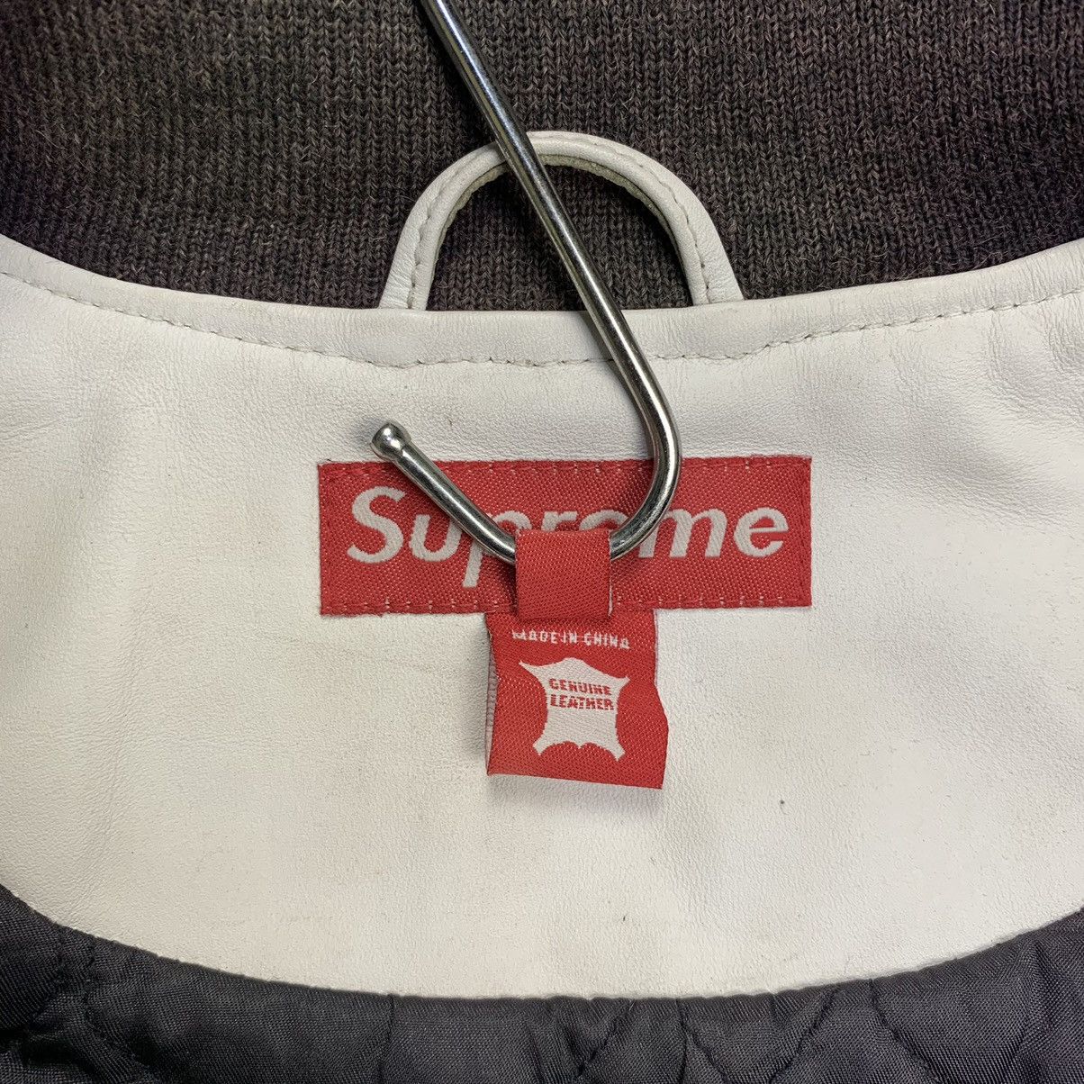 Supreme Rare 2001 Supreme S Wing varsity leather jacket Size US L / EU 52-54 / 3 - 15 Thumbnail