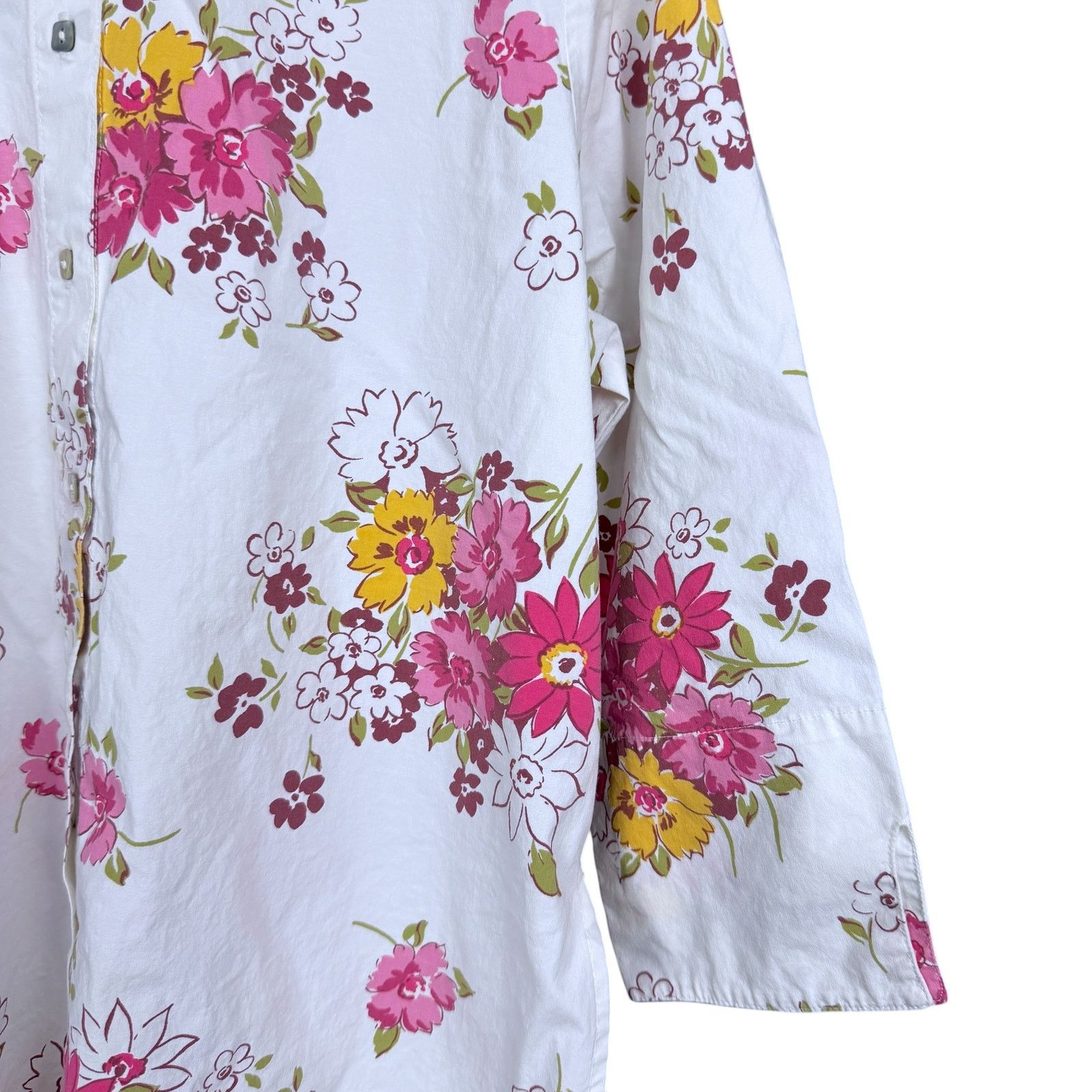 Other Vintage 90s LOCO LINDO Small Top Blouse White Pink Floral Size S / US 4 / IT 40 - 5 Thumbnail