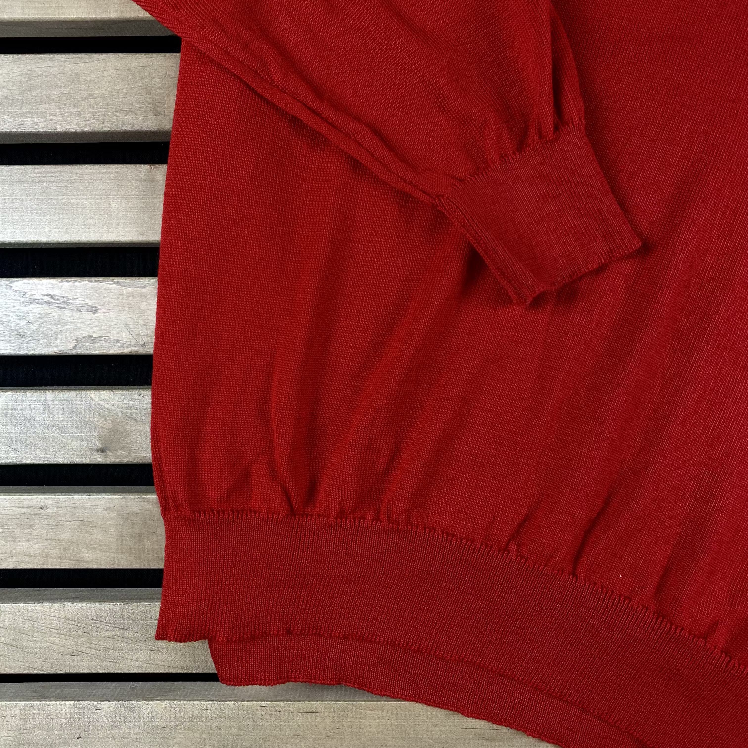 Lacoste × Vintage Mens Sweater V-Neck Lacoste Vintage Size 7 Size US XL / EU 56 / 4 - 3 Thumbnail