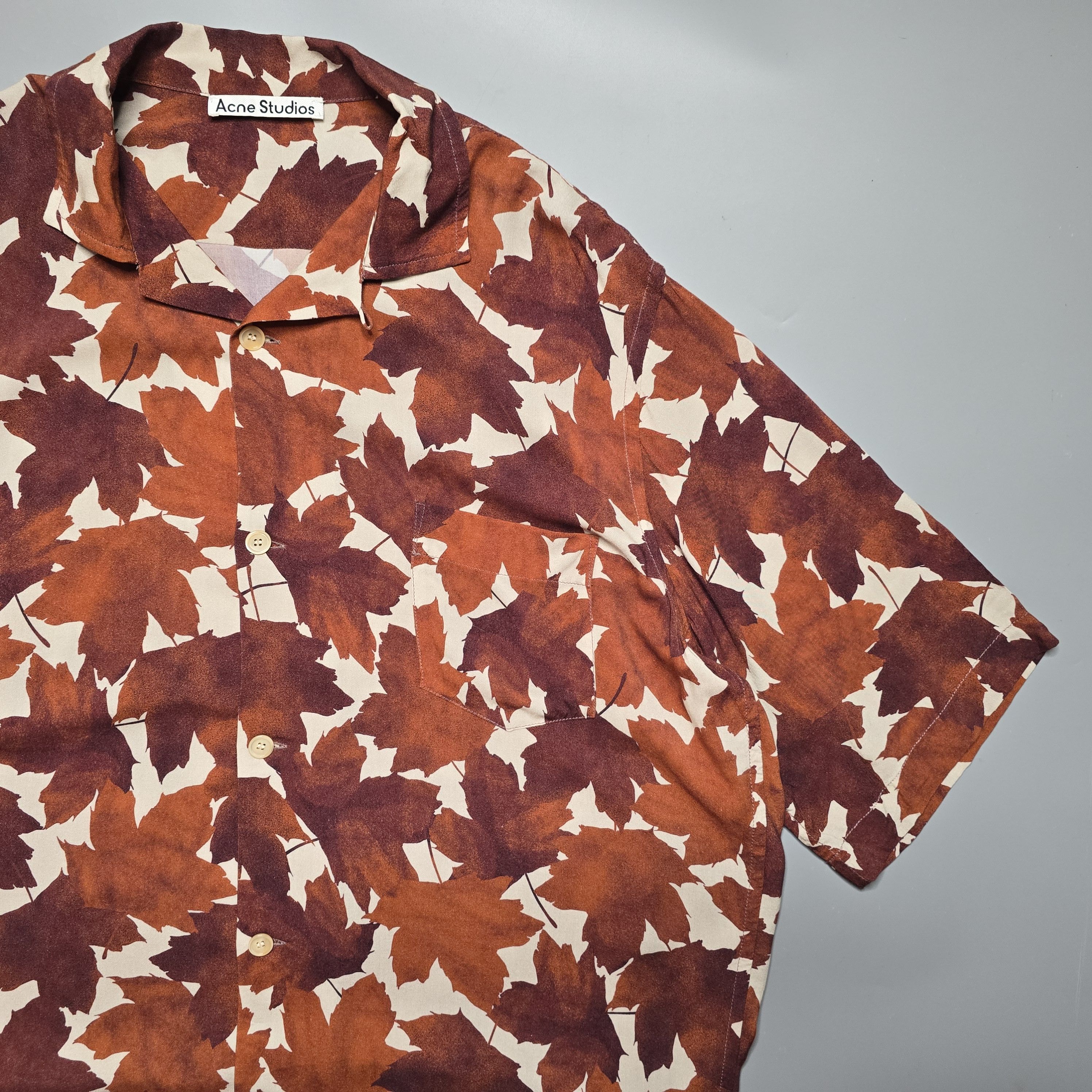 Acne Studios Acne Studios - Sandimper Maple Leaf Print Shirt Size US L / EU 52-54 / 3 - 3 Thumbnail