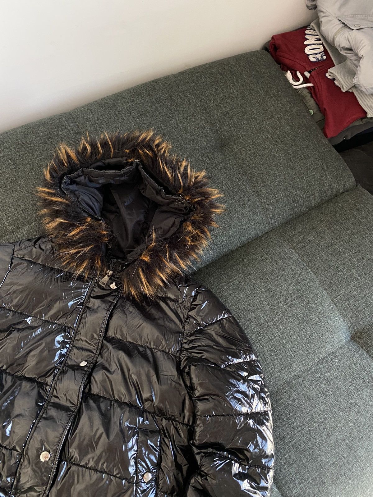 Hysteric Glamour Vintage Faux Fur Mohair Bomber Jacket Y2K Nylon Y2K Boxy Size US S / EU 44-46 / 1 - 4 Thumbnail