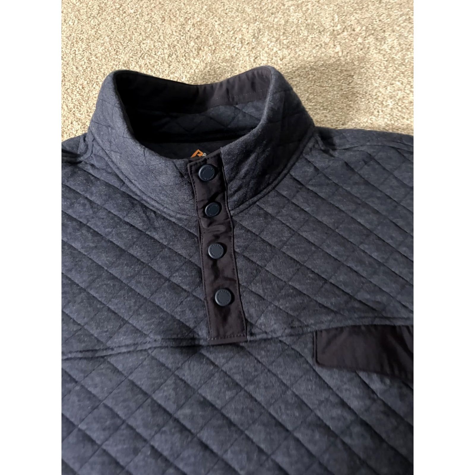Vintage Ridgecut Toughwear Jacket Mens XL Blue Quilted Snap Puffer Workwear Outdoor Mid-Length Collared Pockets Casual Winter Size US XL / EU 56 / 4 - 4 Thumbnail