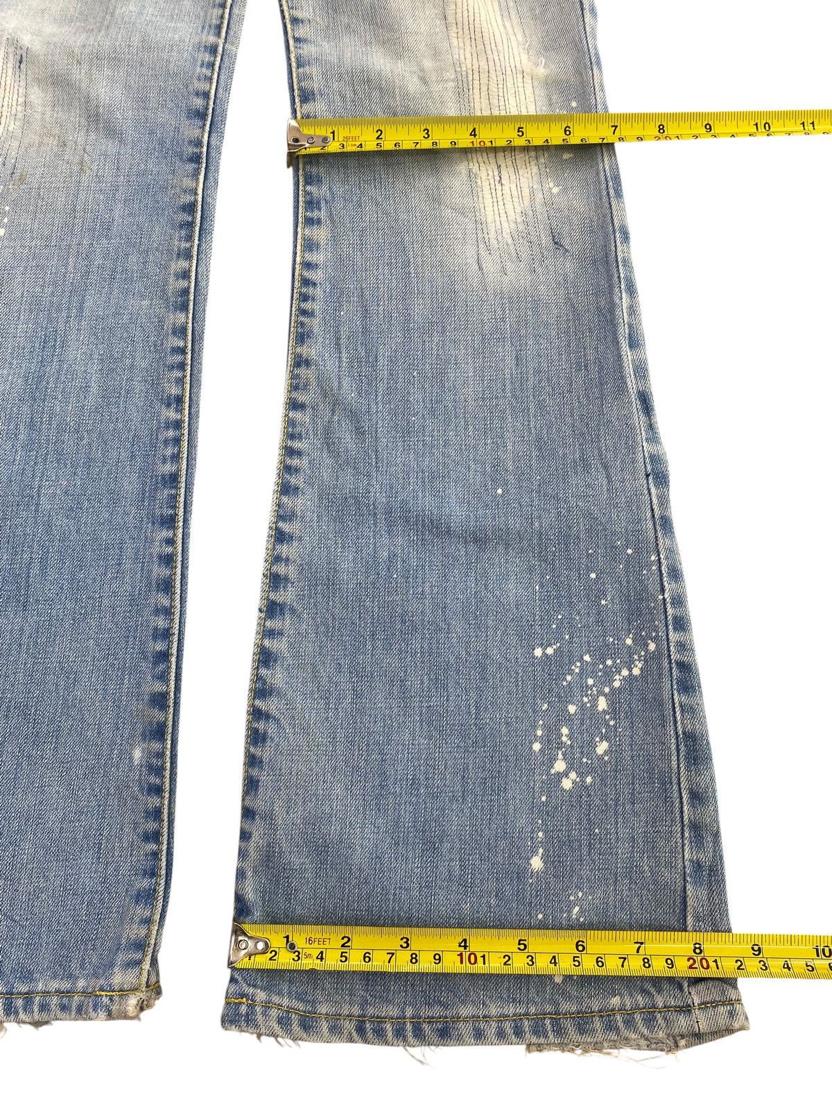 Paper Denim & Cloth Paperdenim & Cloth Faded Wash Ripped Style Flare Jeans Size US 27 - 6 Thumbnail