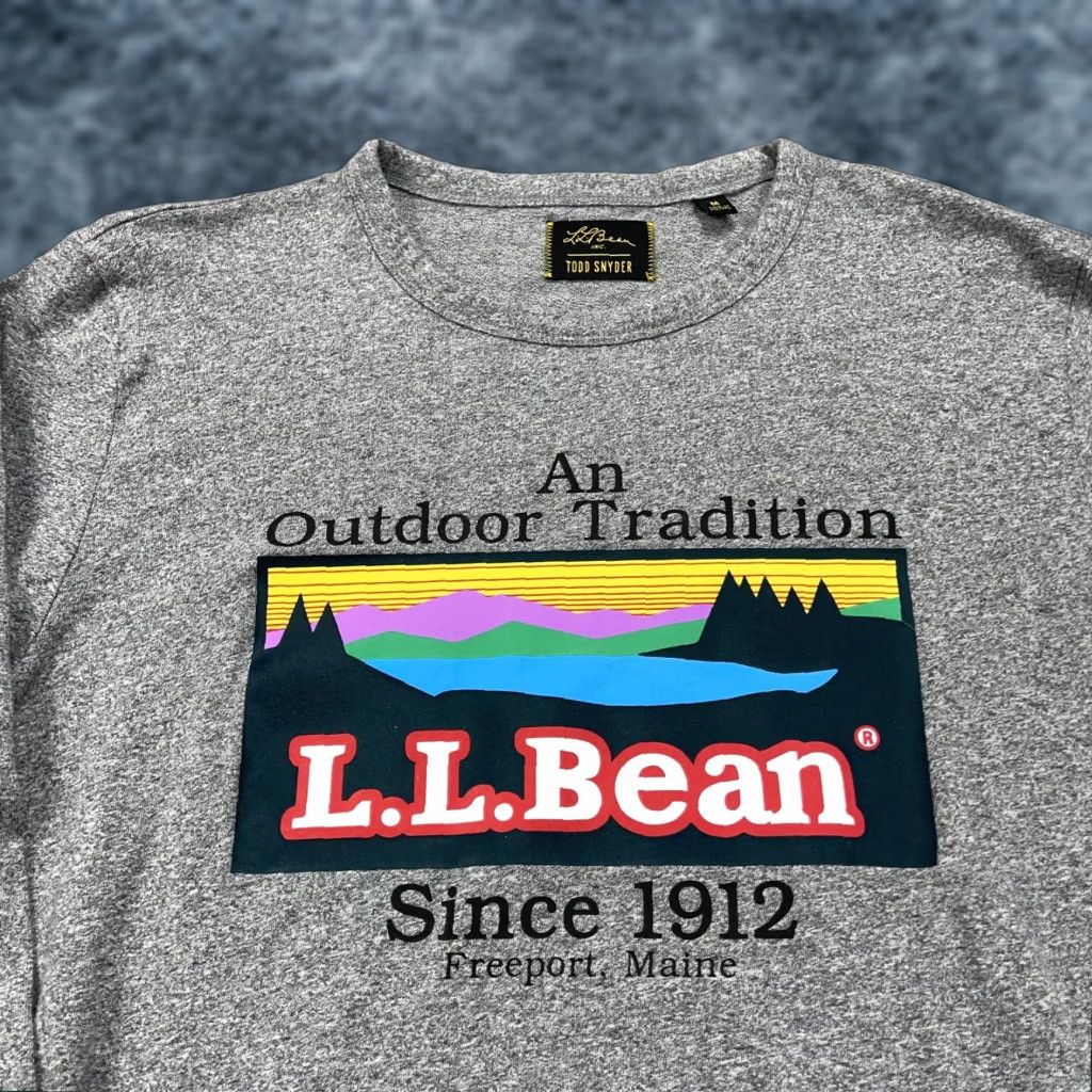 Vintage L.L. Bean Shirt Mens M Gray Long Sleeve Graphic Tee Outdoor Hike Size US M / EU 48-50 / 2 - 1 Thumbnail