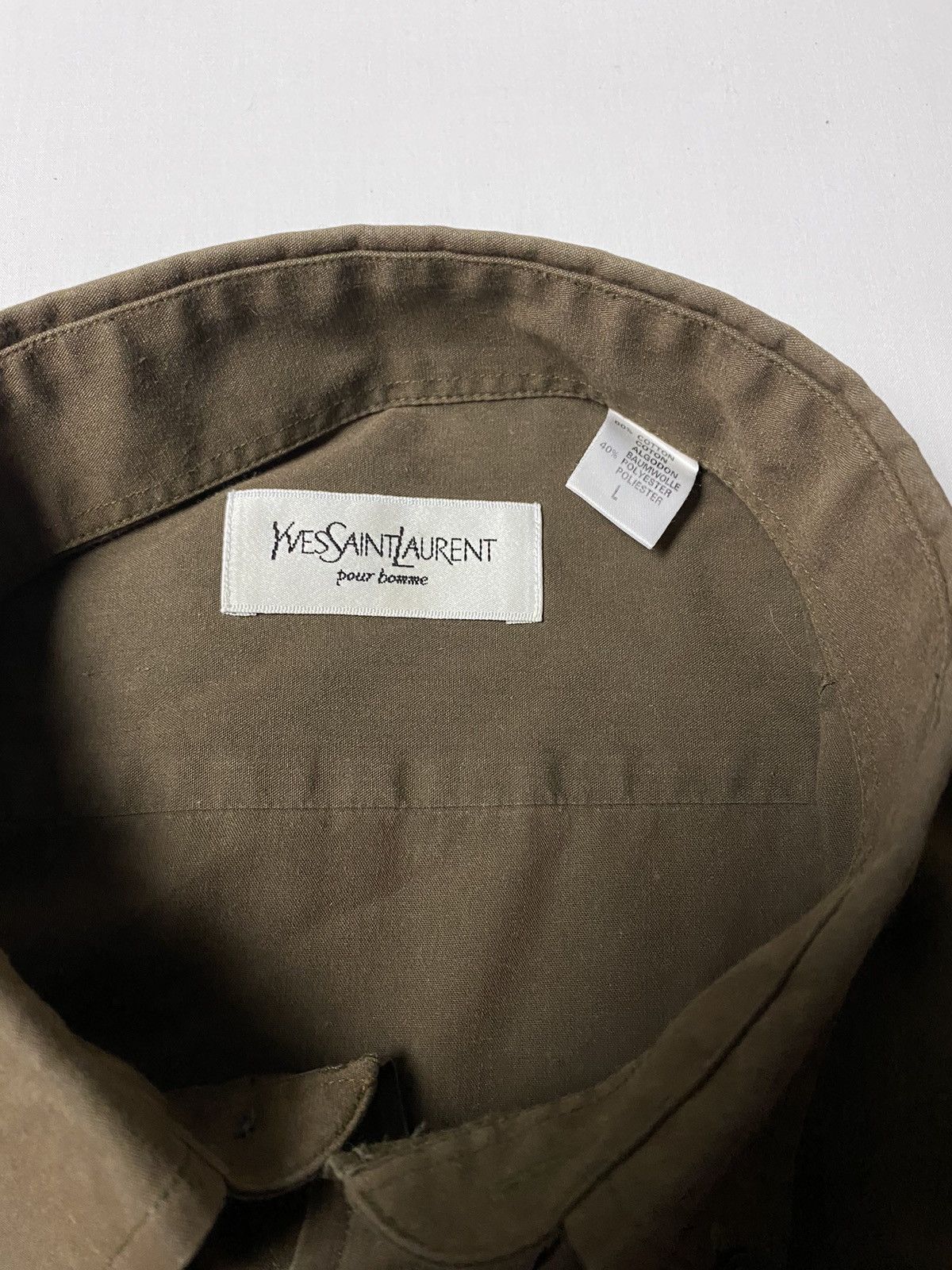Vintage × Yves Saint Laurent Crazy Vintage Ysl shirt Yves Saint Laurent Size US L / EU 52-54 / 3 - 3 Thumbnail