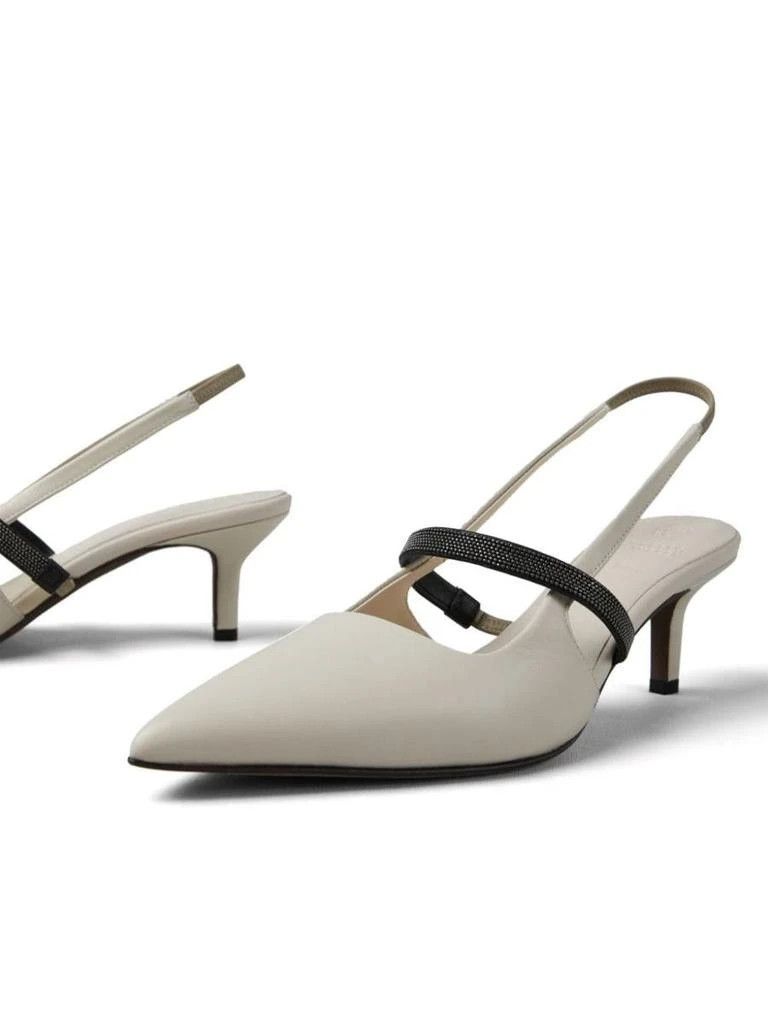 Brunello Cucinelli o1la1rc1a0425 Ballet Flats in White Size US 8 / IT 38 - 4 Thumbnail
