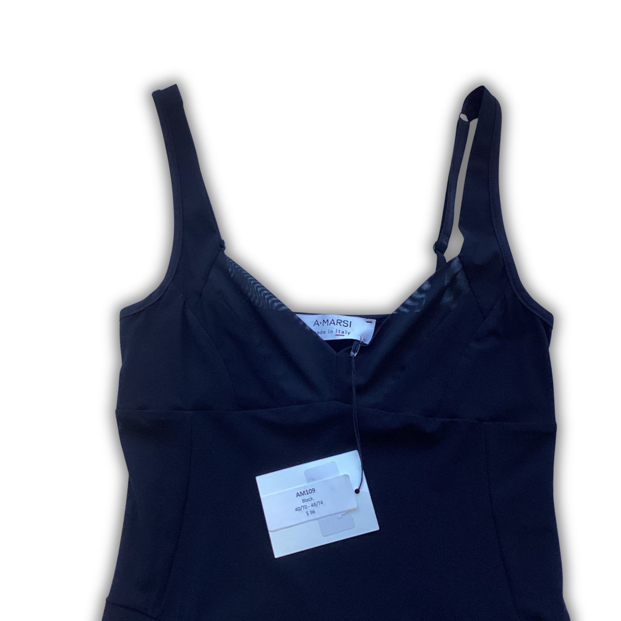 Other A.MARSI Black Cami Strap Dress Elegant Midi Fit Versatile De Size M / US 6-8 / IT 42-44 - 4 Thumbnail