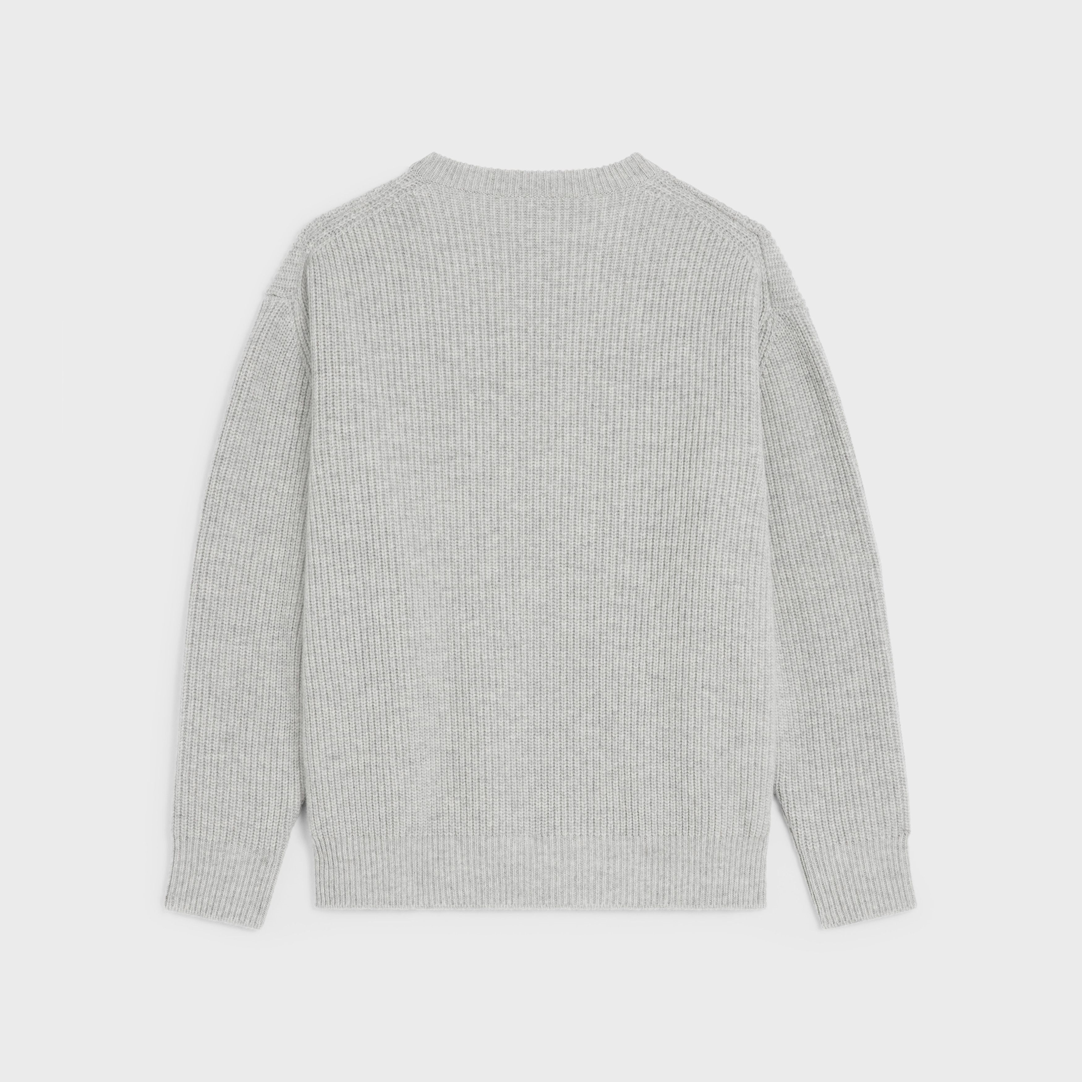Celine os11x0724 Oversized Embroidered Sweater in Grey Size US L / EU 52-54 / 3 - 2 Thumbnail