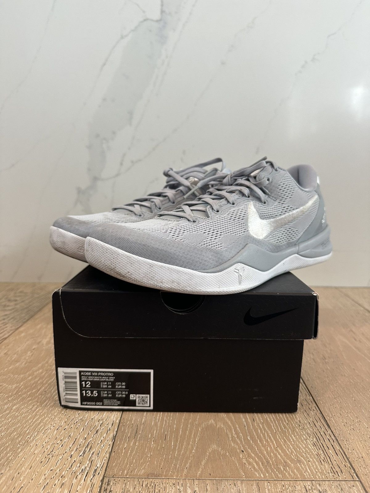 Nike Kobe 8 Protro Wolf Grey Size US 12 / EU 45 - 1 Thumbnail