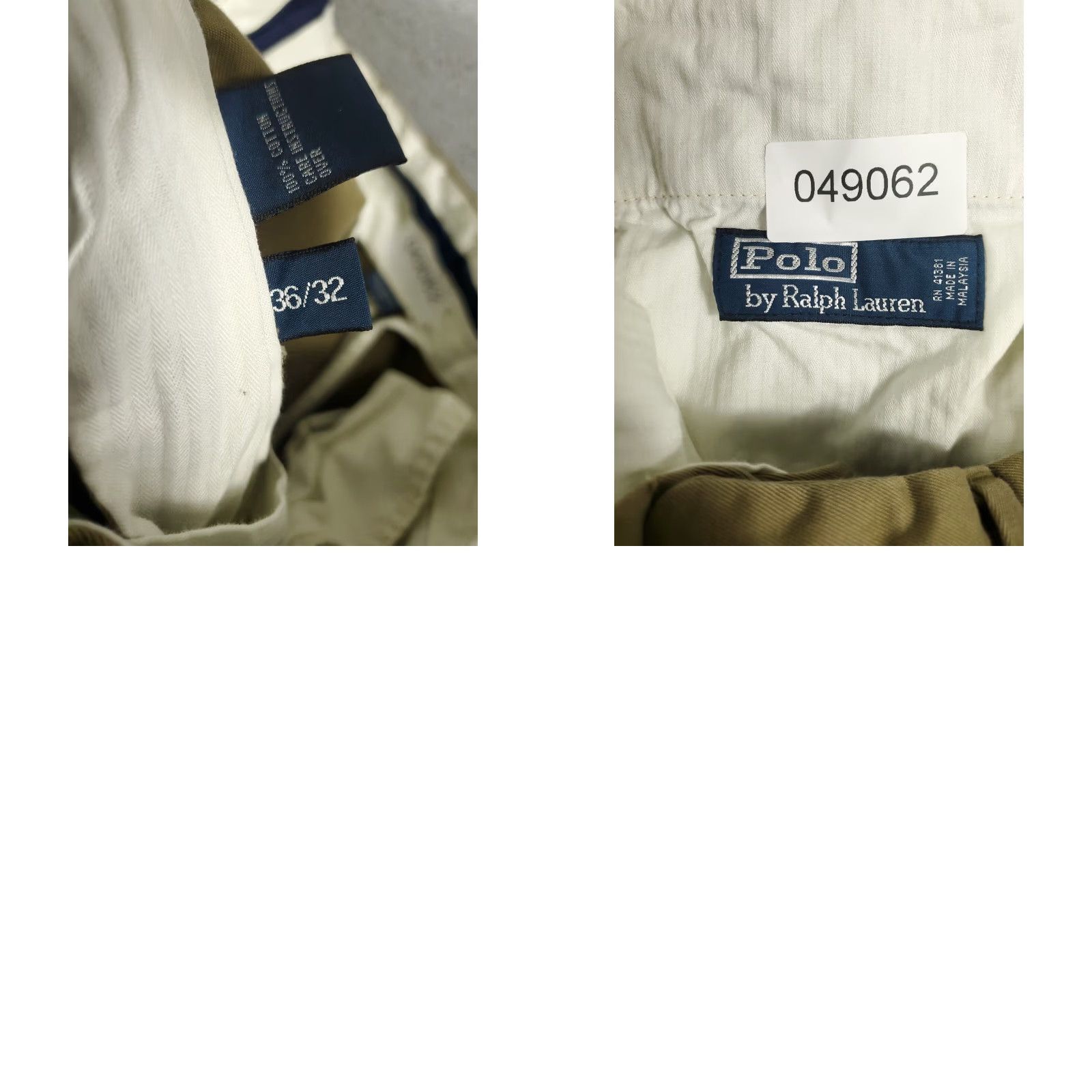 Ralph Lauren Ralph Lauren Chino Pants Mens 36x32 Beige Flat Front Casual Trousers Size US 36 / EU 52 - 8 Thumbnail