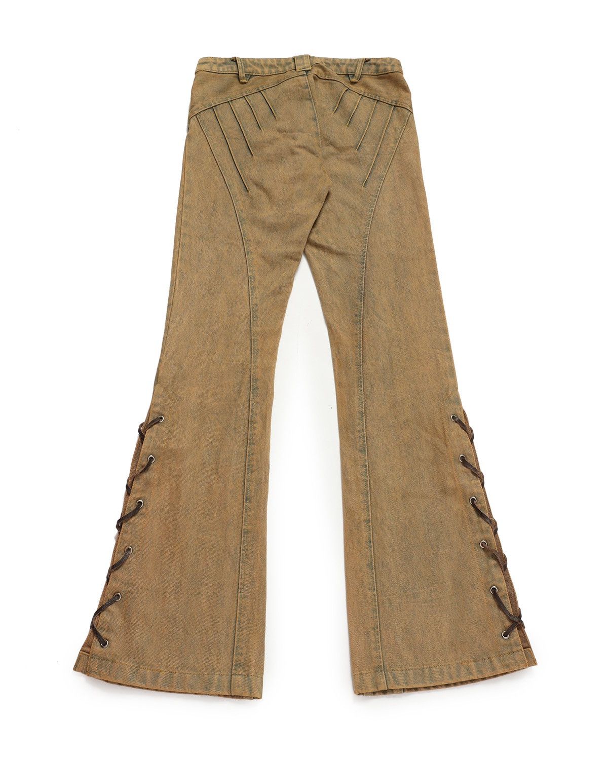 Japanese Brand × Le Grande Bleu (L.G.B.) × Tornado Mart PRIMAPAGINA mudwash lace up flare jeans Size US 26 / EU 42 - 2 Thumbnail