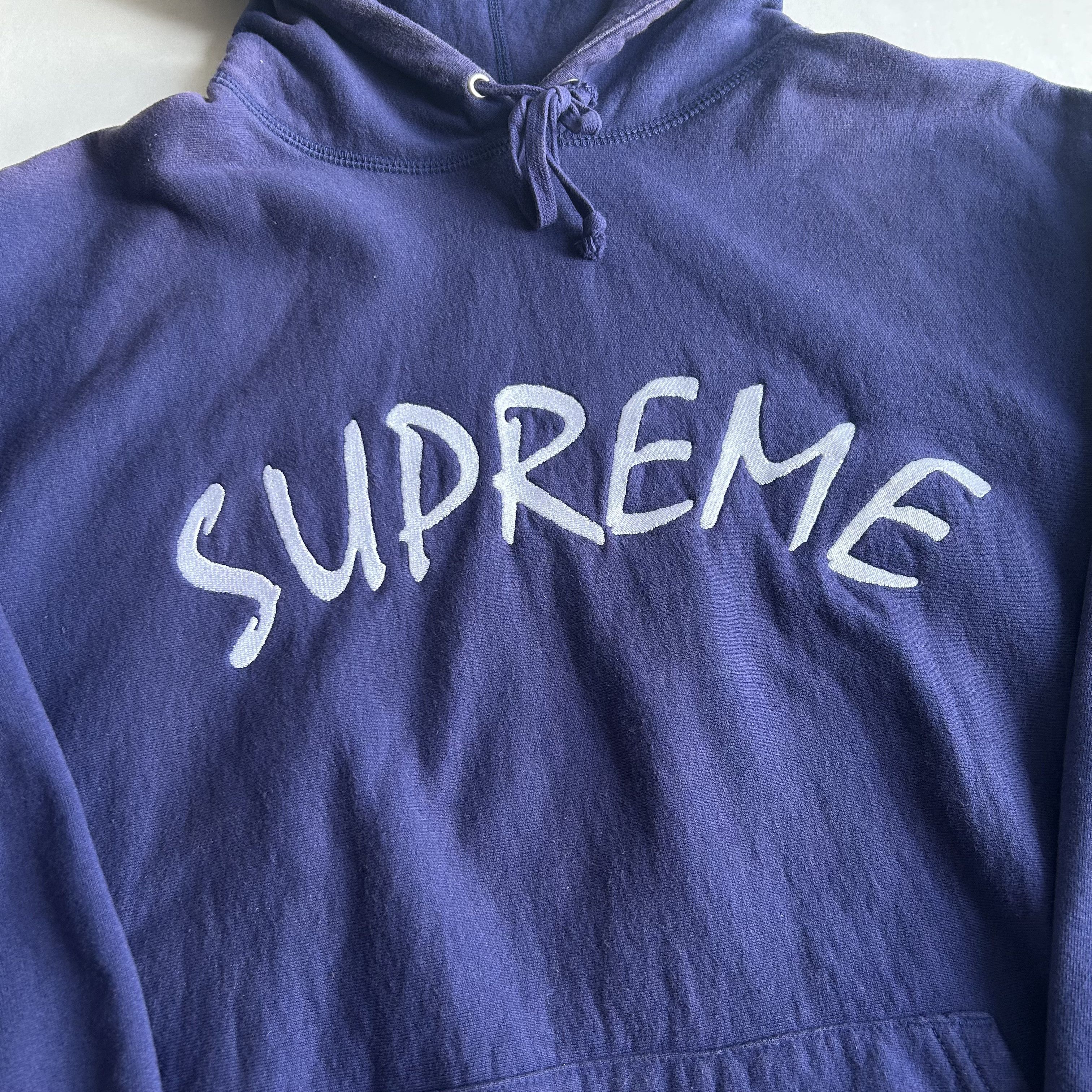 Supreme Supreme FTP Arc Hooded Sweatshirt L Washed Navy SS21 Size US L / EU 52-54 / 3 - 3 Thumbnail