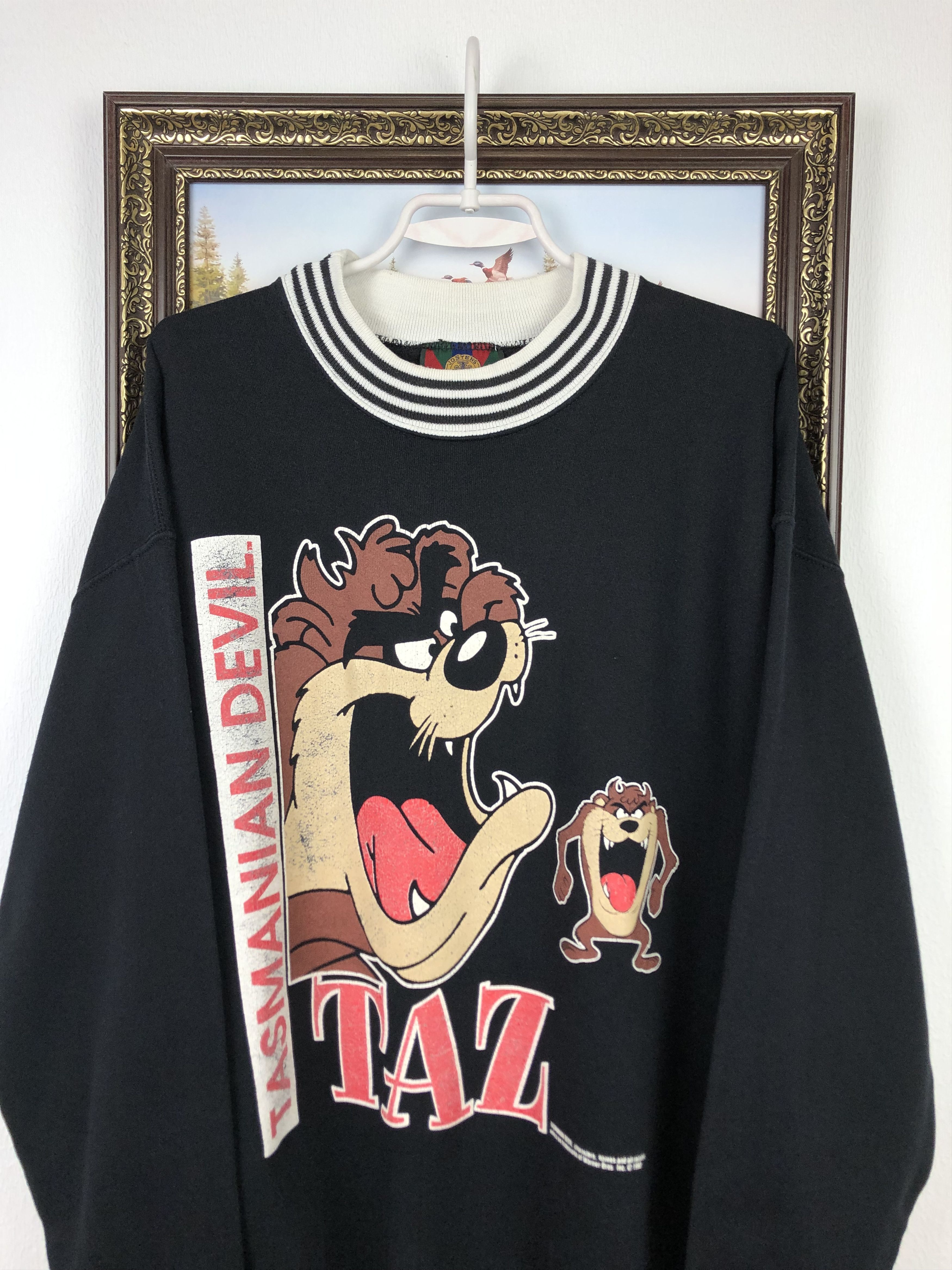 Vintage Vintage Warner Bros Taz Tasmanian Devil Sweatshirt Crewneck Size US L / EU 52-54 / 3 - 2 Thumbnail