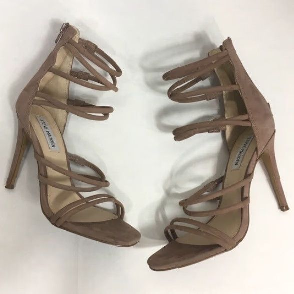 Steve Madden Steve Madden Womens Tito Sandal,4.5 Stiletto,Open Toe-Blush NUBK -Size 10 M 10 Size US 10 / IT 40 - 4 Thumbnail