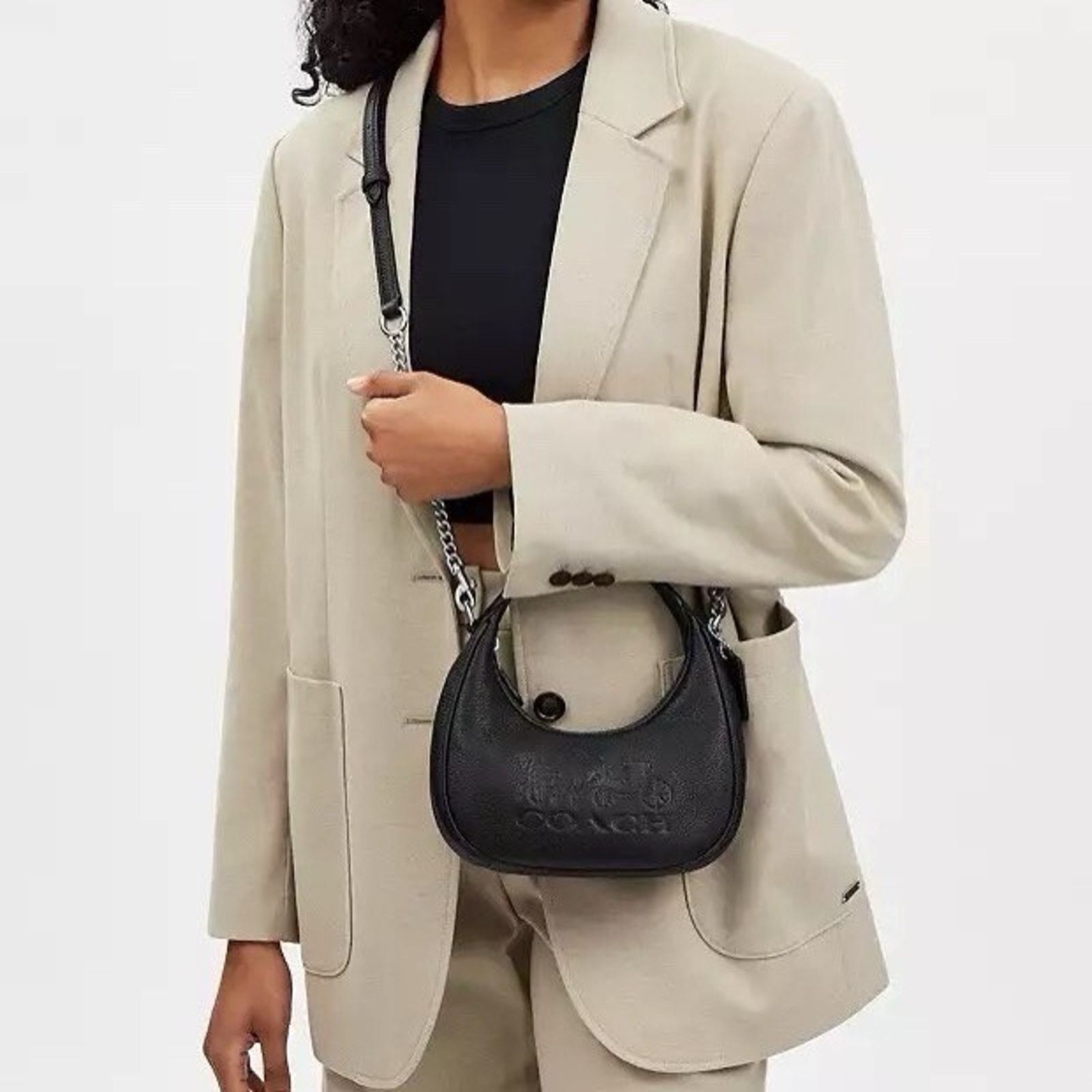 Coach NWT COACH Carmen Mini Crossbody Leather CT774 bag Black Size ONE SIZE - 13 Thumbnail
