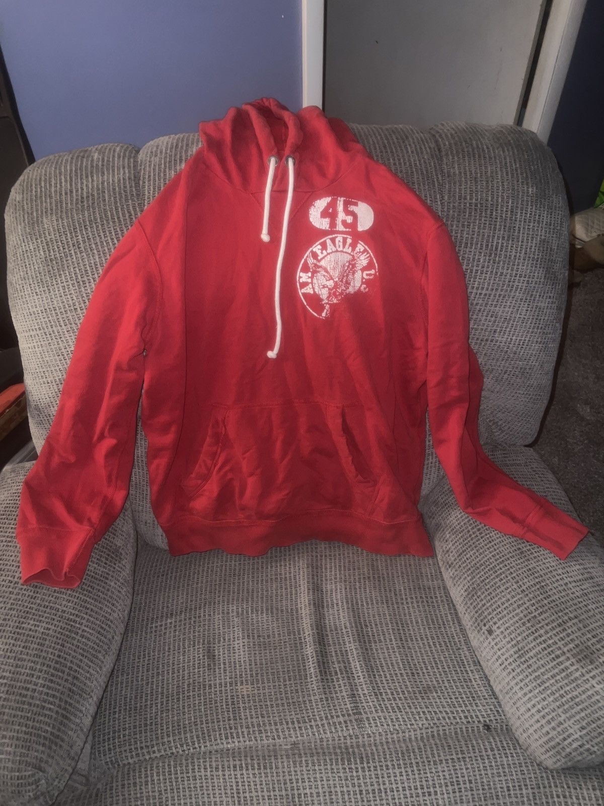 American Eagle Outfitters American Eagle Outfitters Am. Eagle U.S. Div. 45 Logo Hoodie Size US L / EU 52-54 / 3 - 1 Thumbnail