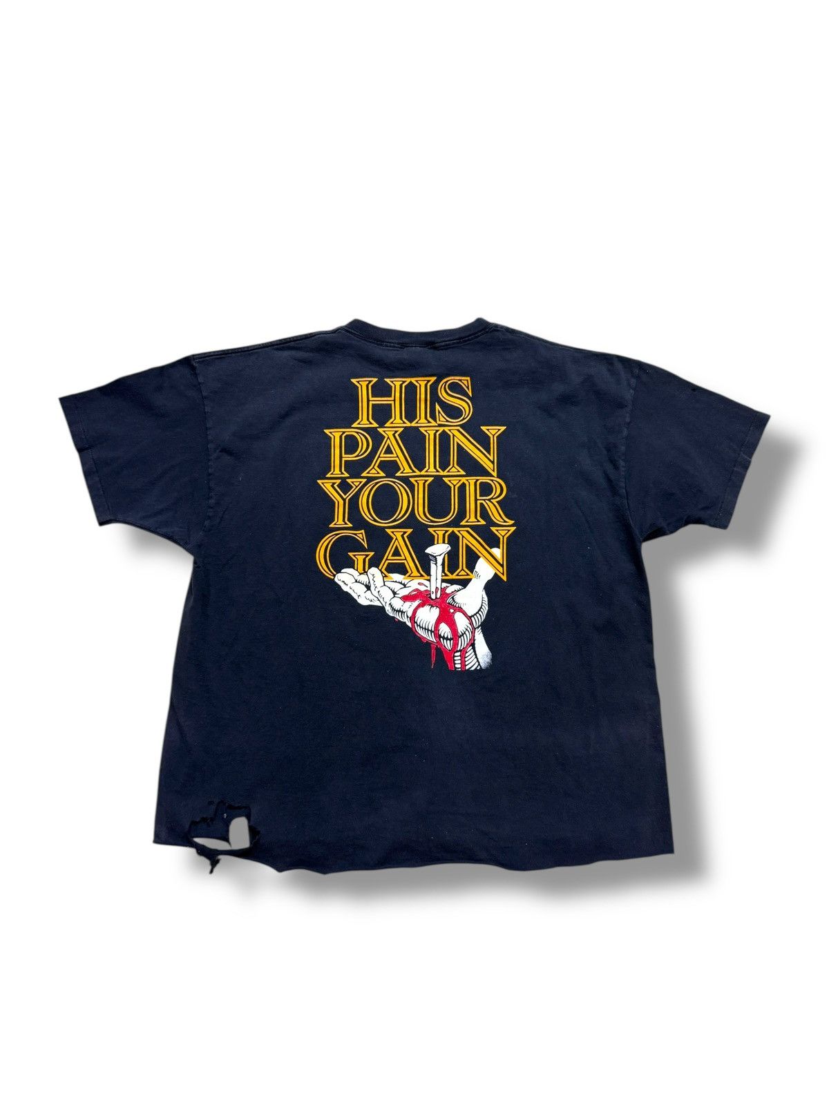 Vintage *RARE* VINTAGE 1990 90s LORD’S GYM GOD BODYBUILDING T-SHIRT Size US XL / EU 56 / 4 - 8 Thumbnail