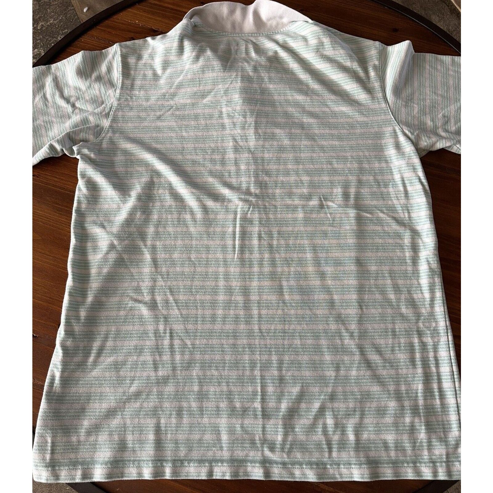 Columbia COLUMBIA Omni Wick Polo XL, White w/Teal Stripe Size US XL / EU 56 / 4 - 9 Thumbnail