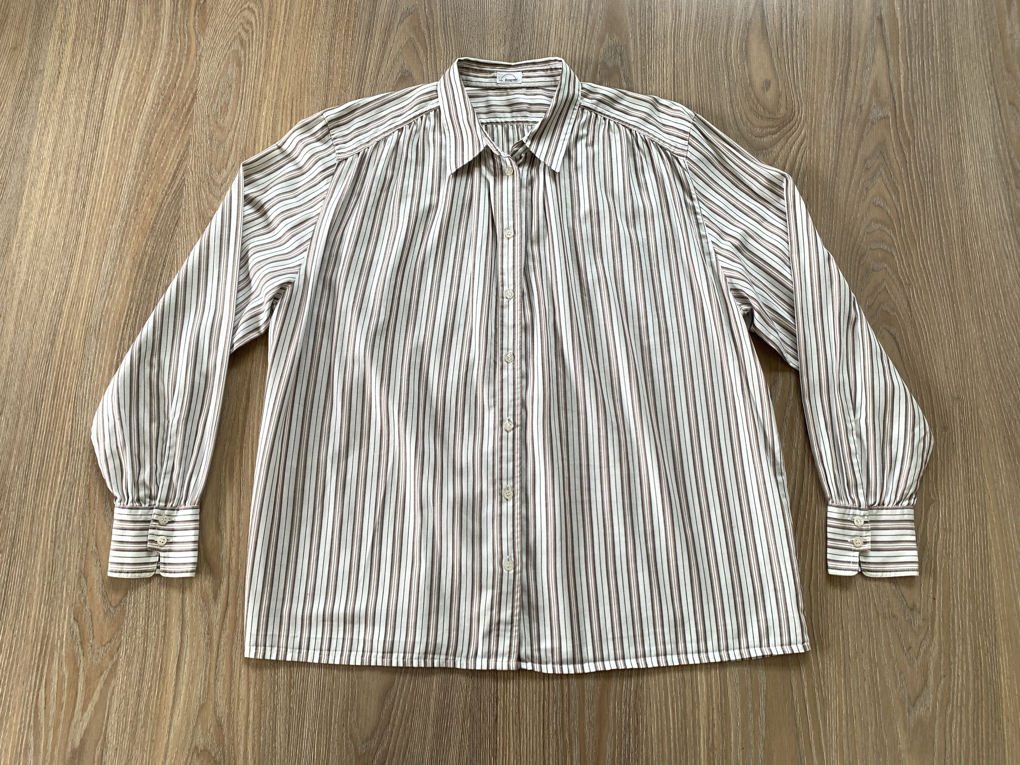 Bogner Bogner Vintage Womens Stripe Dress Shirt Size M / US 6-8 / IT 42-44 - 2 Thumbnail