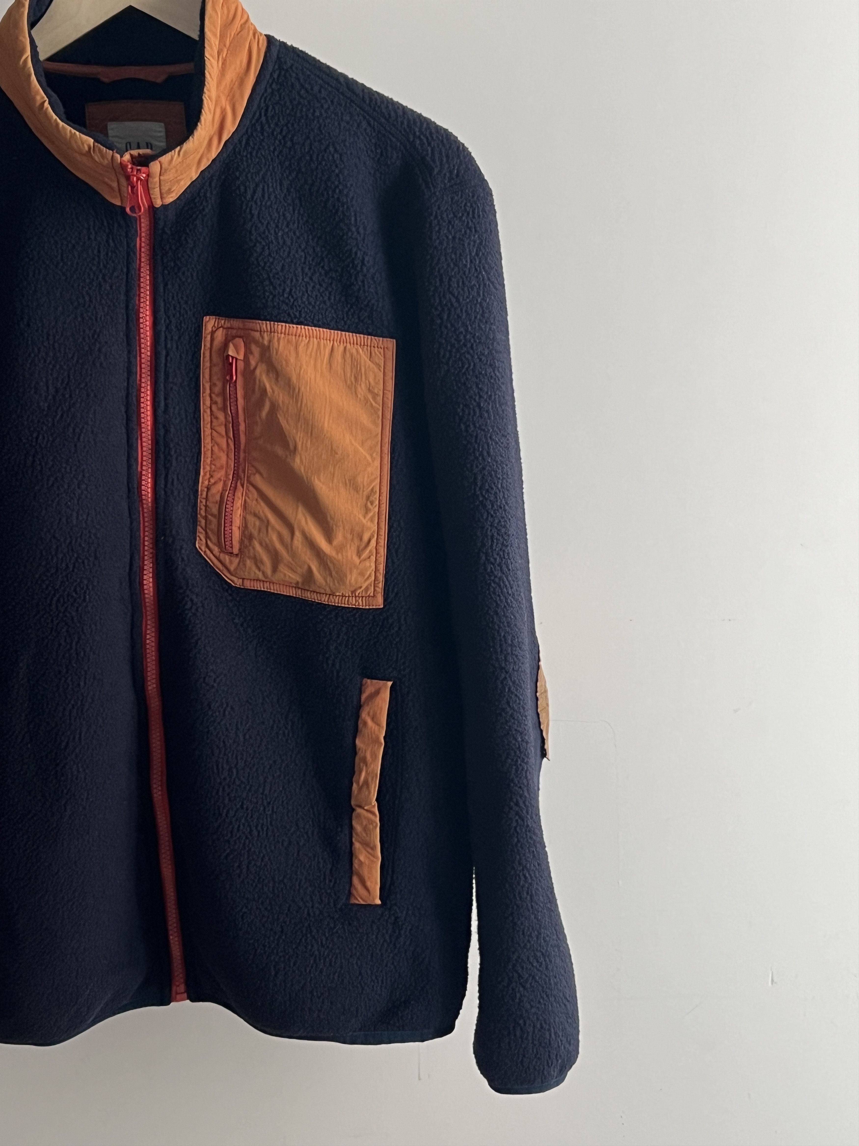Gap × Vintage Jacket Zip Hoodie GAP Sherpa Fleece Size US M / EU 48-50 / 2 - 2 Thumbnail