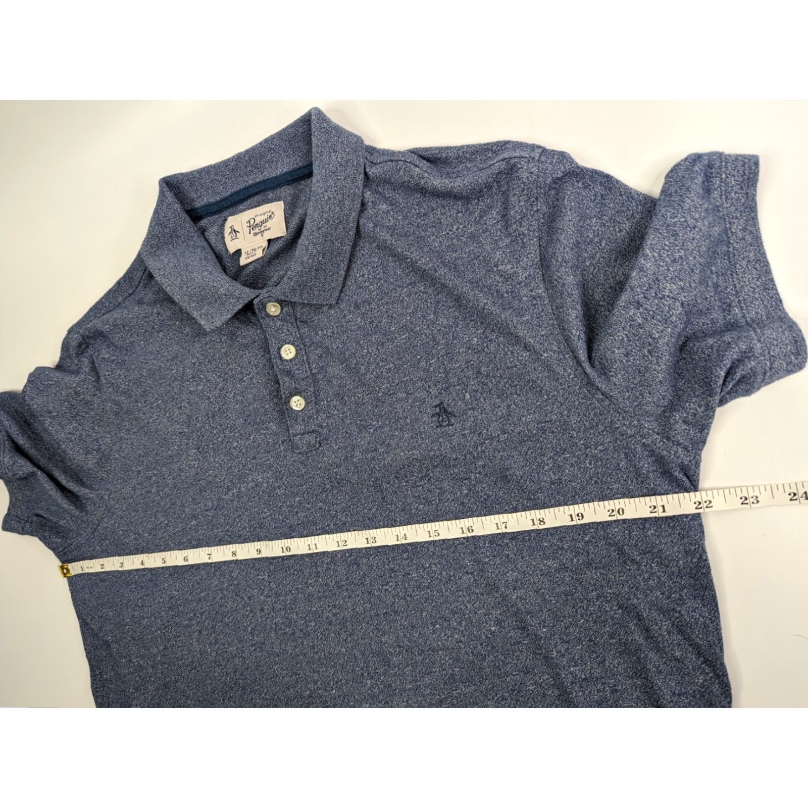 Vintage Penguin Polo Shirt Men's XL Navy Short Sleeve Cotton Blend Solid Polo Size US XL / EU 56 / 4 - 4 Thumbnail