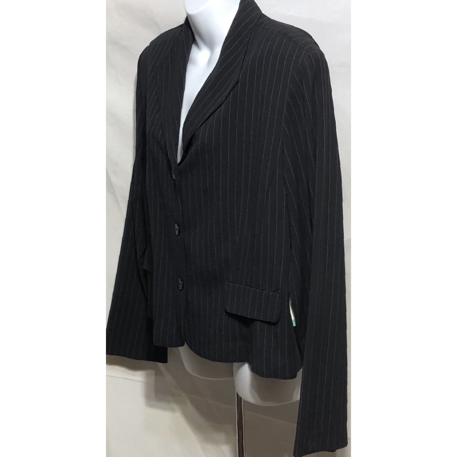 Vintage Danny & Nicole 2pc Suit Navy Stripe Blazer Jacket & Slacks Women 16 Career Office Vintage No Size XXL / US 16-18 / IT 52-54 - 3 Thumbnail