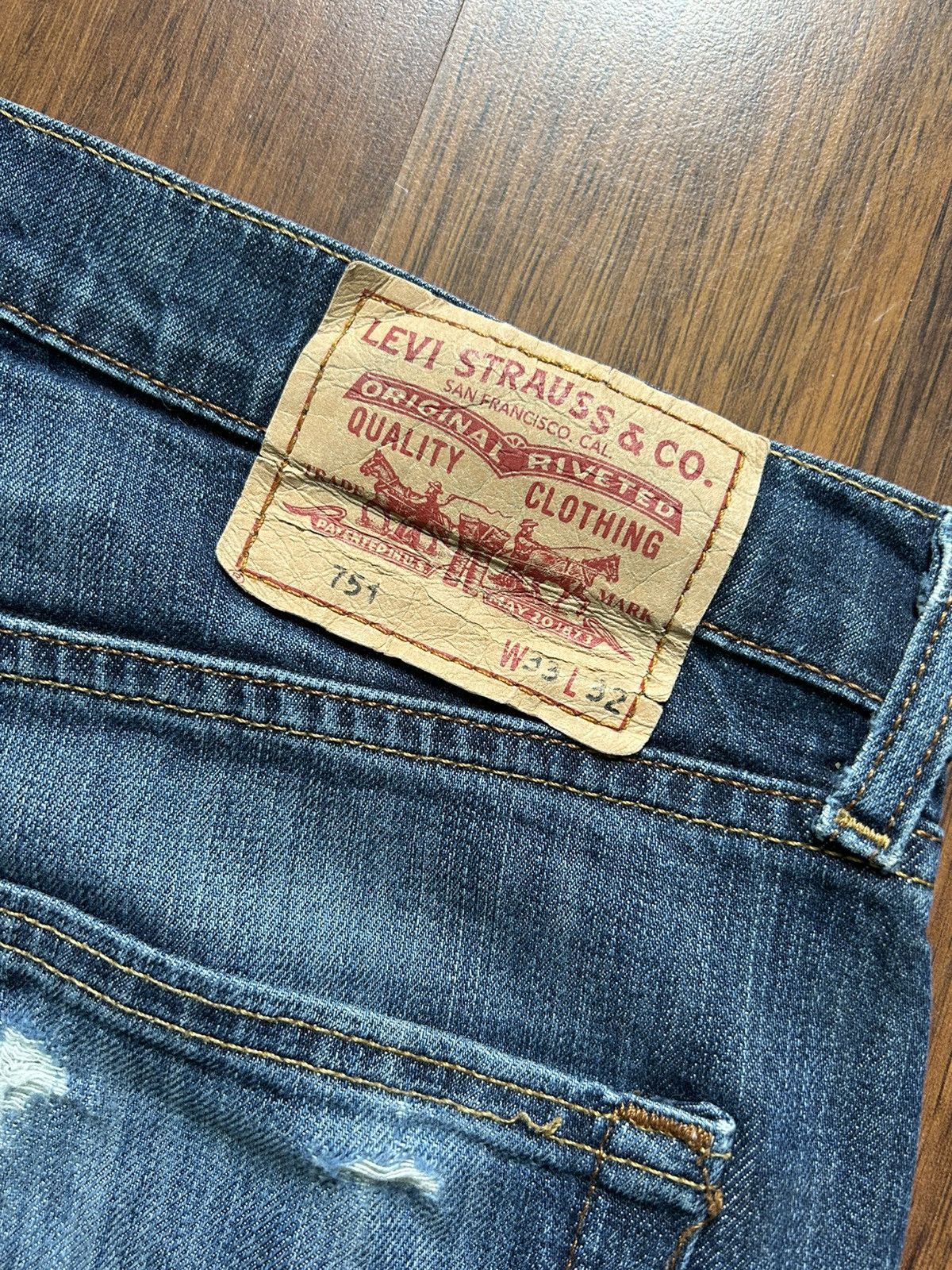 Levi's Vintage Levis 751 Denim Jeans Wash Faded Men’s Size W33 L32 Size US 33 - 6 Thumbnail