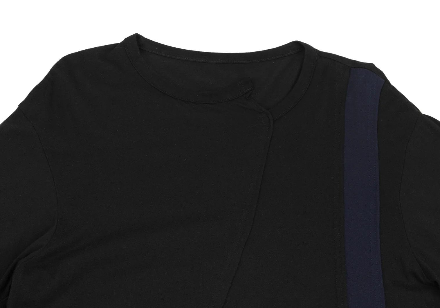 Yohji Yamamoto Long Sleeve Cut and Sew Top in Black and Navy Size US S / EU 44-46 / 1 - 2 Thumbnail